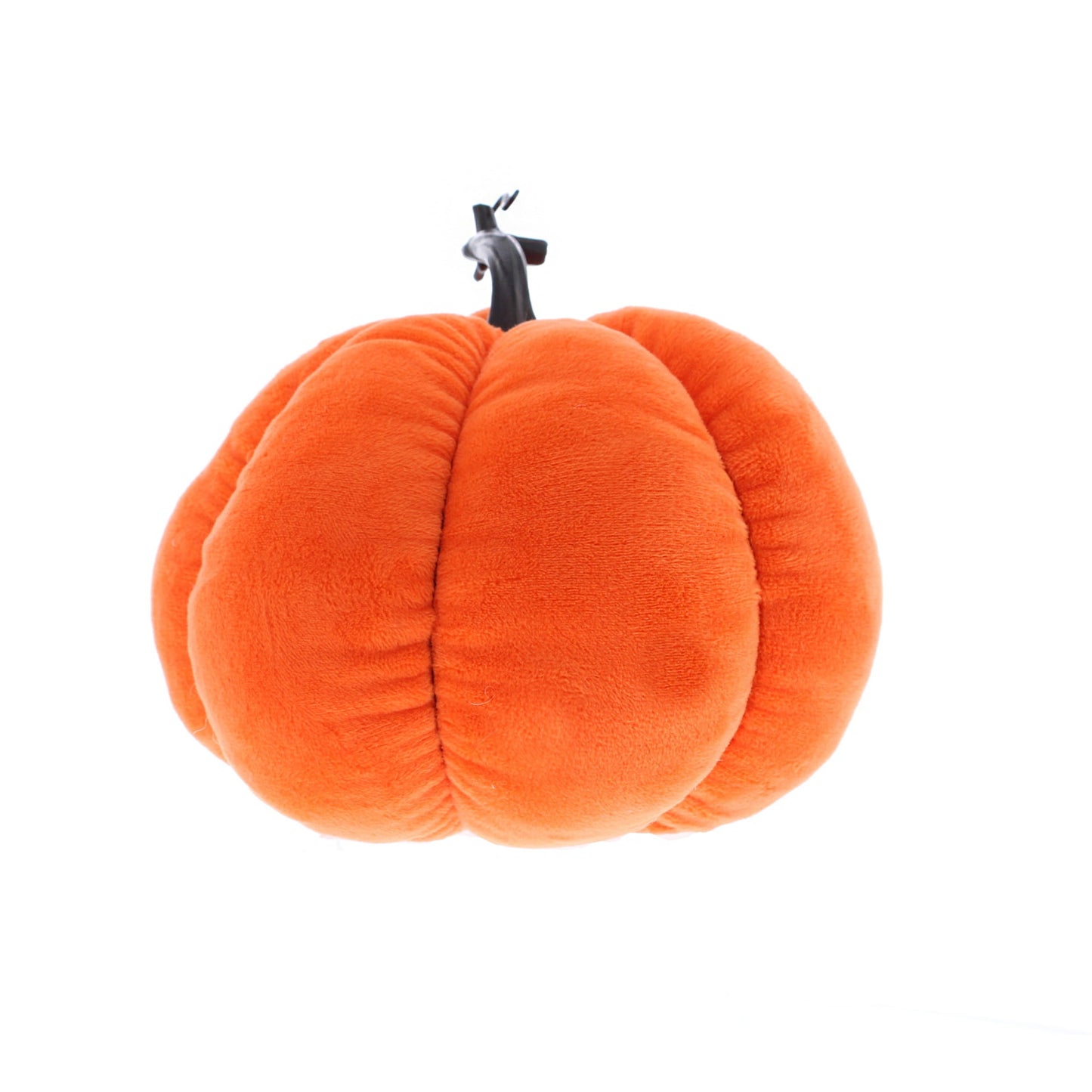 16cm orange velvet look fabric pumpkin