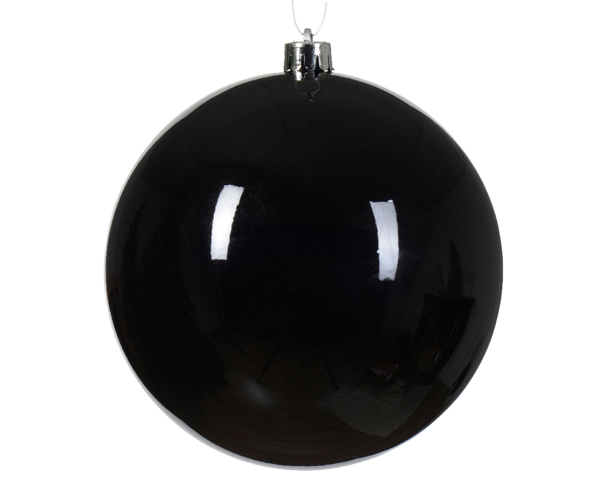 Baubles polystyrene shiny - black