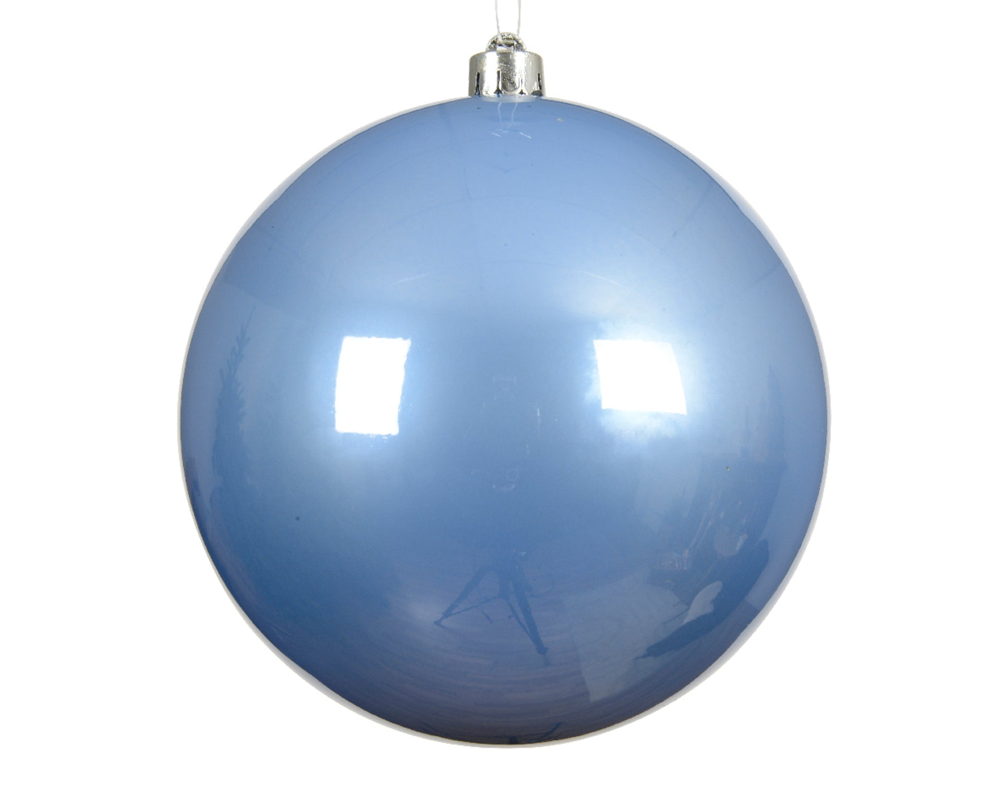 Baubles polystyrene shiny - sky blue