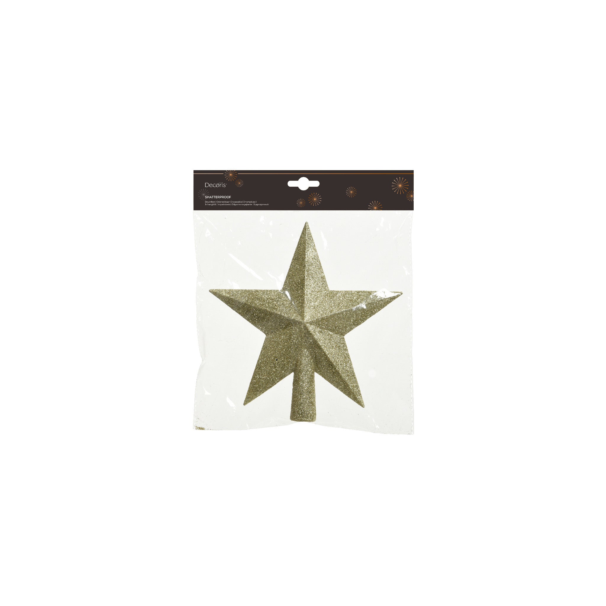 Treetopper polystyrene glitter - light gold