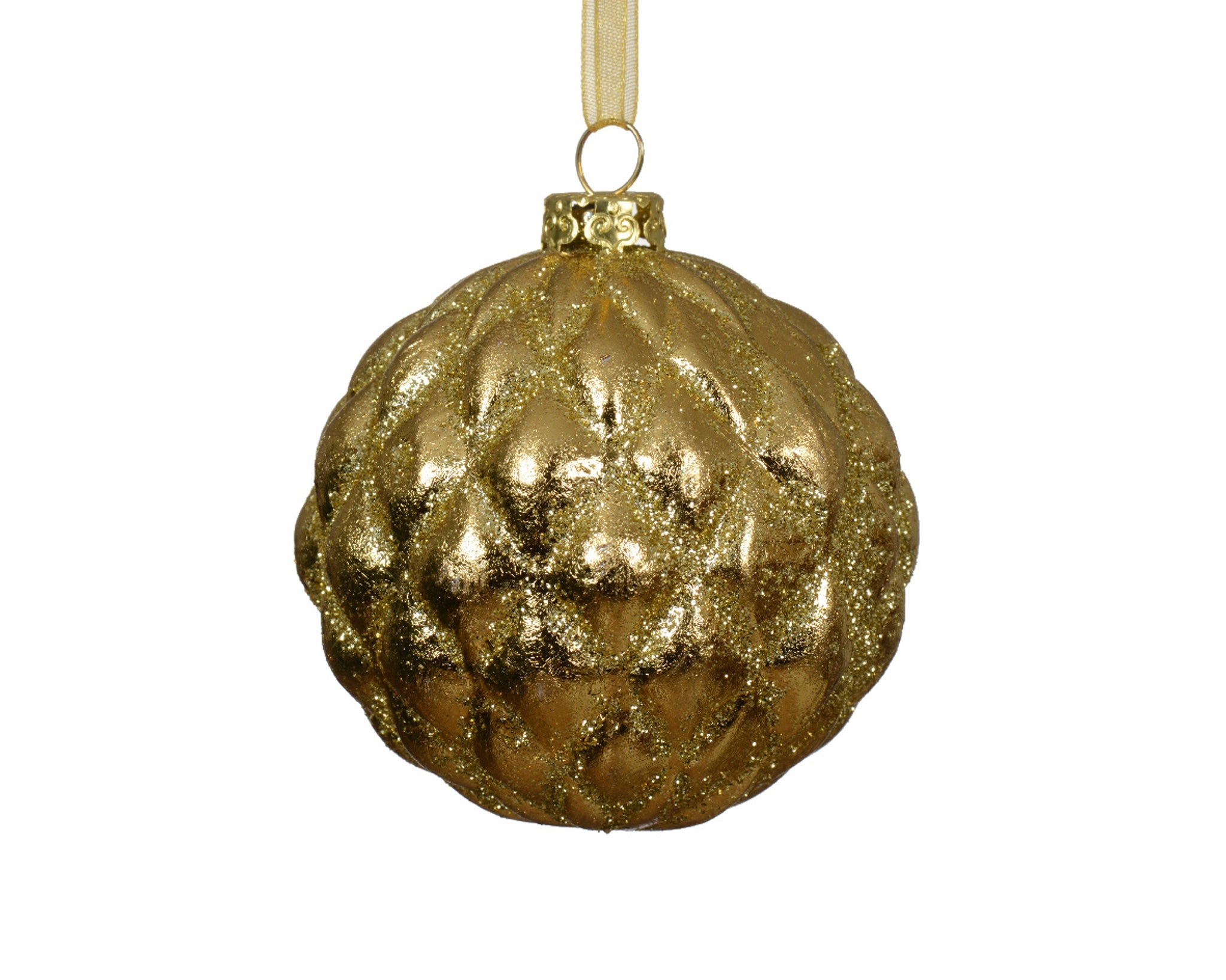 Bauble shatterproof glitter - light gold