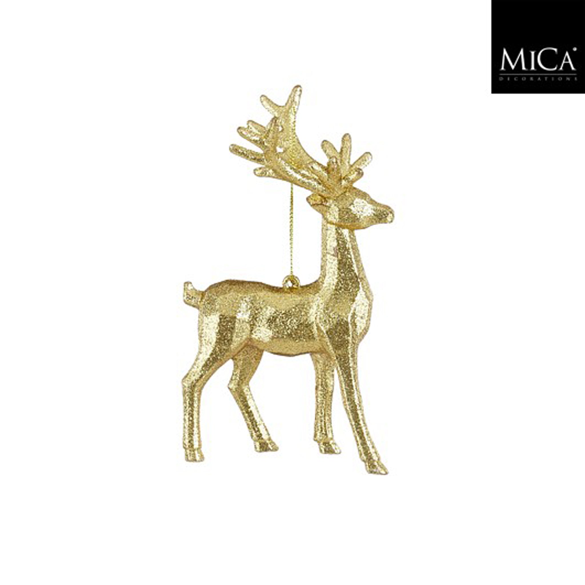 Ornament reindeer gold - l8xw5xh15cm