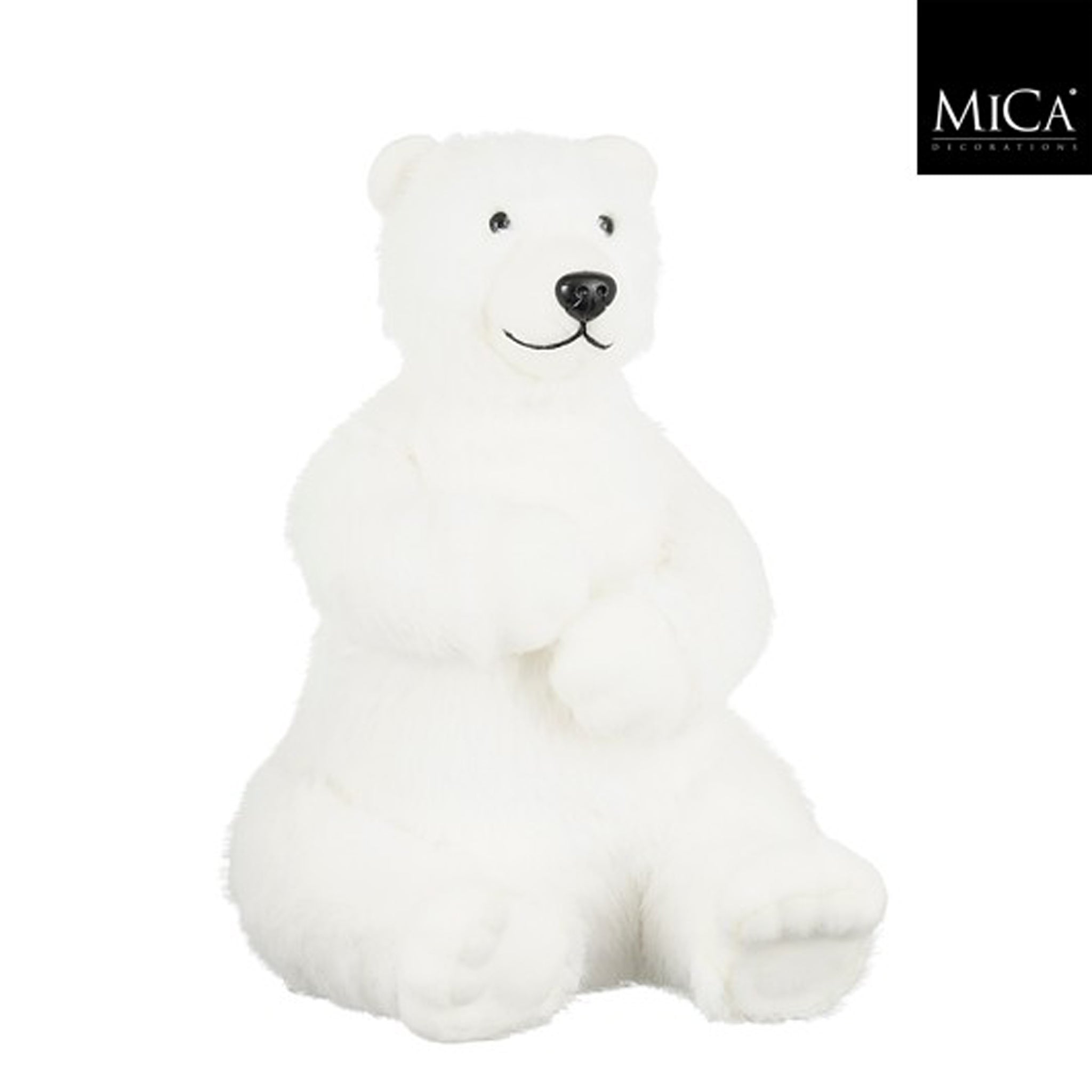 Decoration polar bear white - l40xw32xh48,5cm