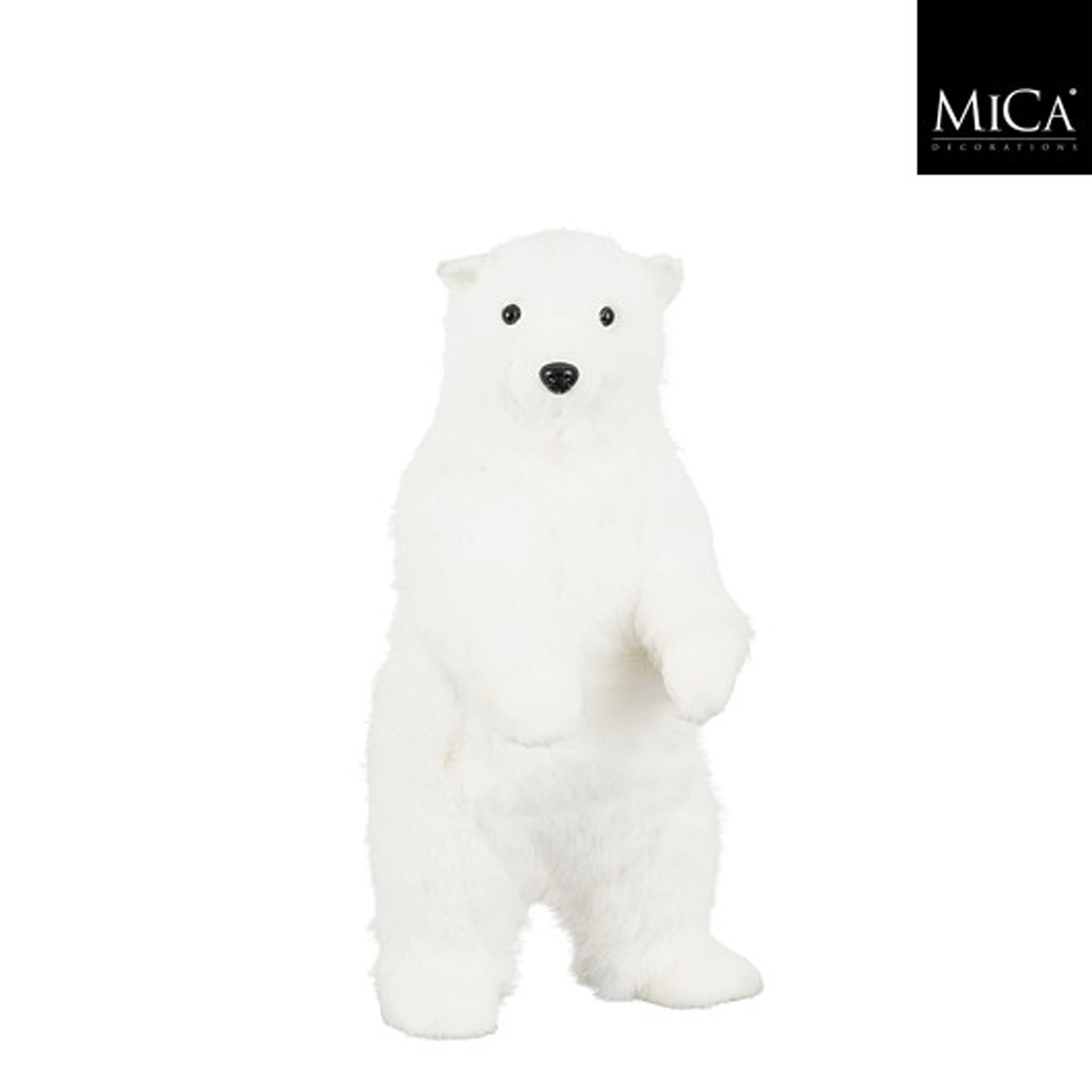 Decoration polar bear white - l21xw19xh40cm