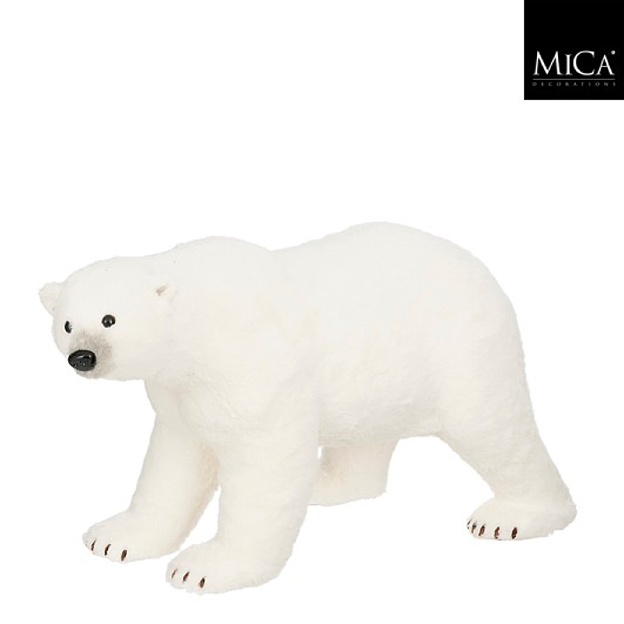 Decoration polar bear white - l76xw34xh42cm