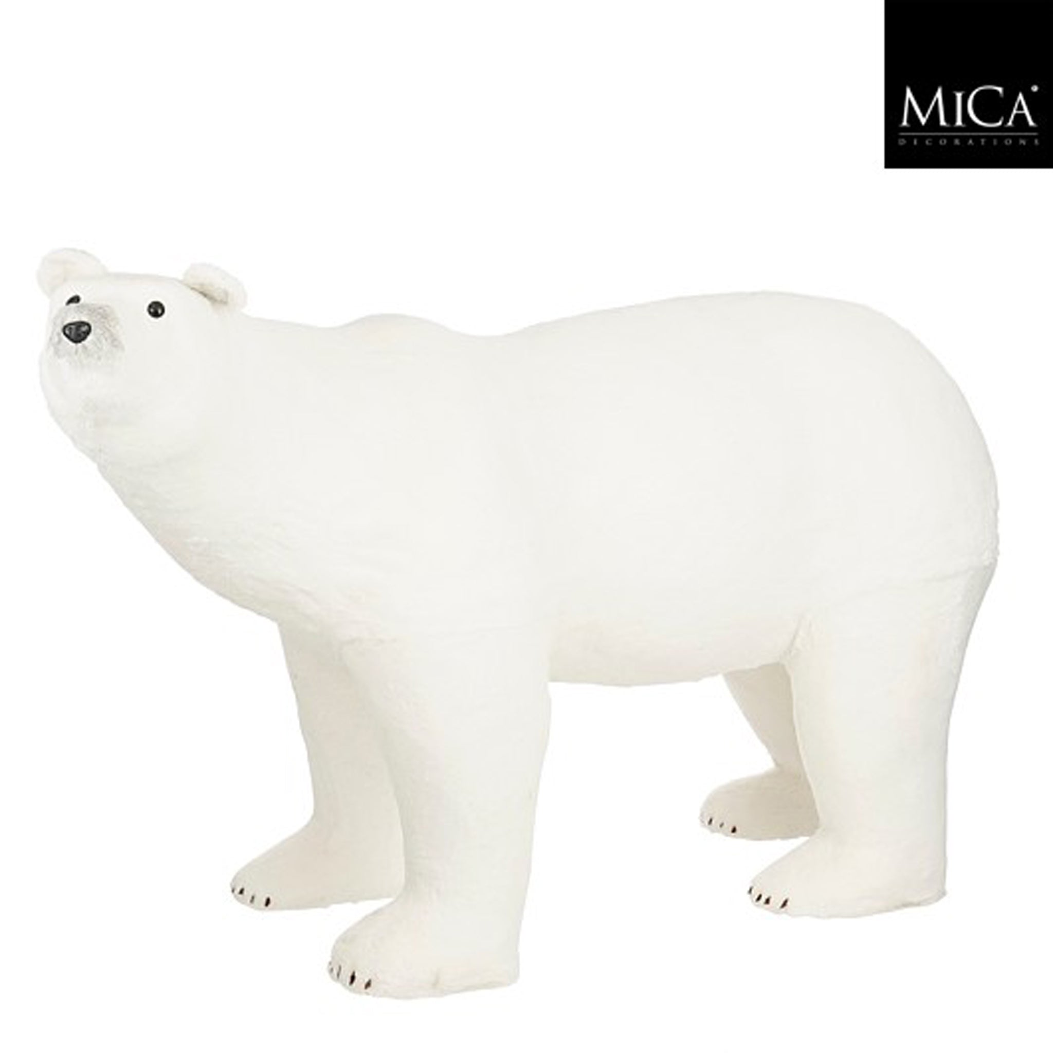 Decoration polar bear white - l155xb46xh94cm