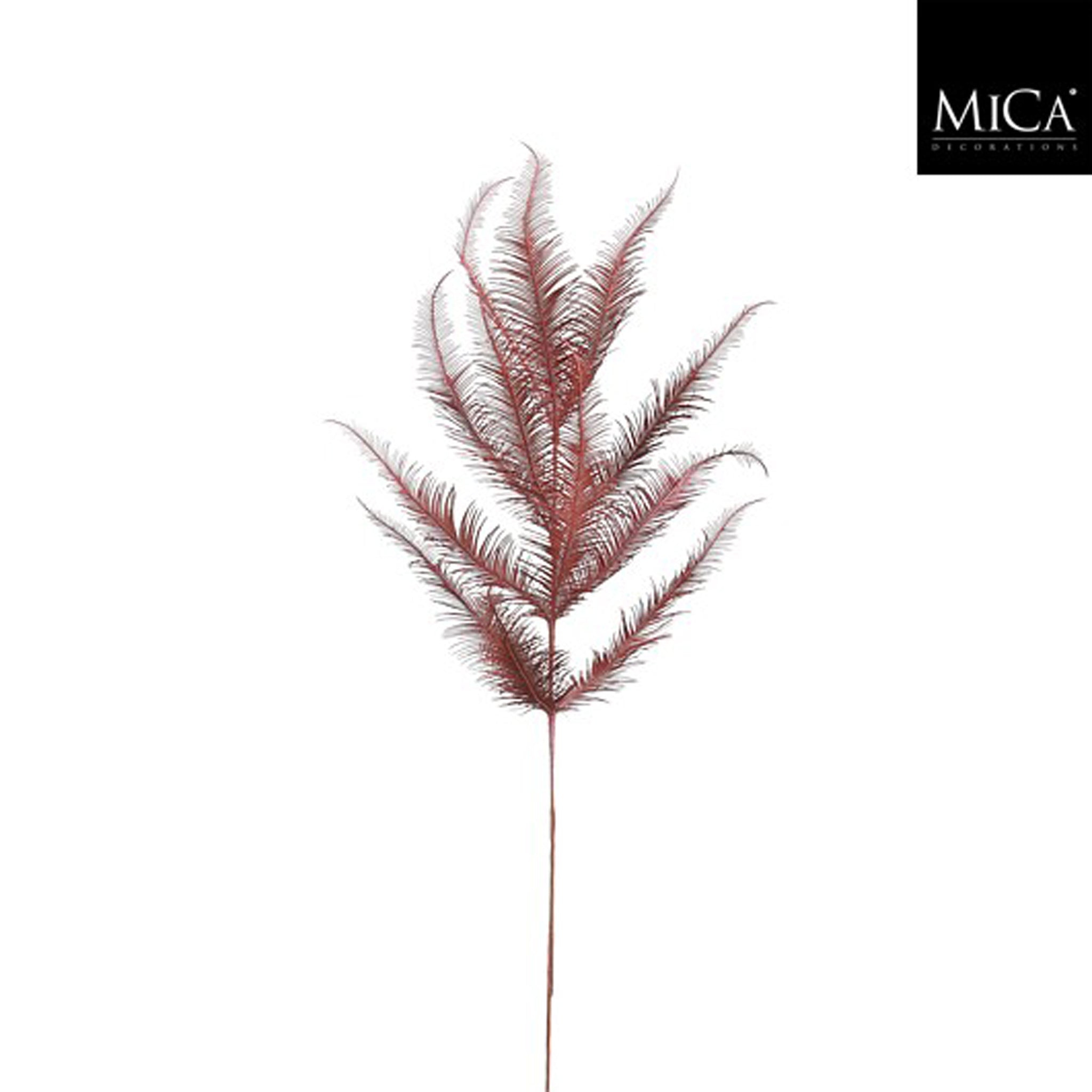 Palm leaf bordeaux metallic - l110cm