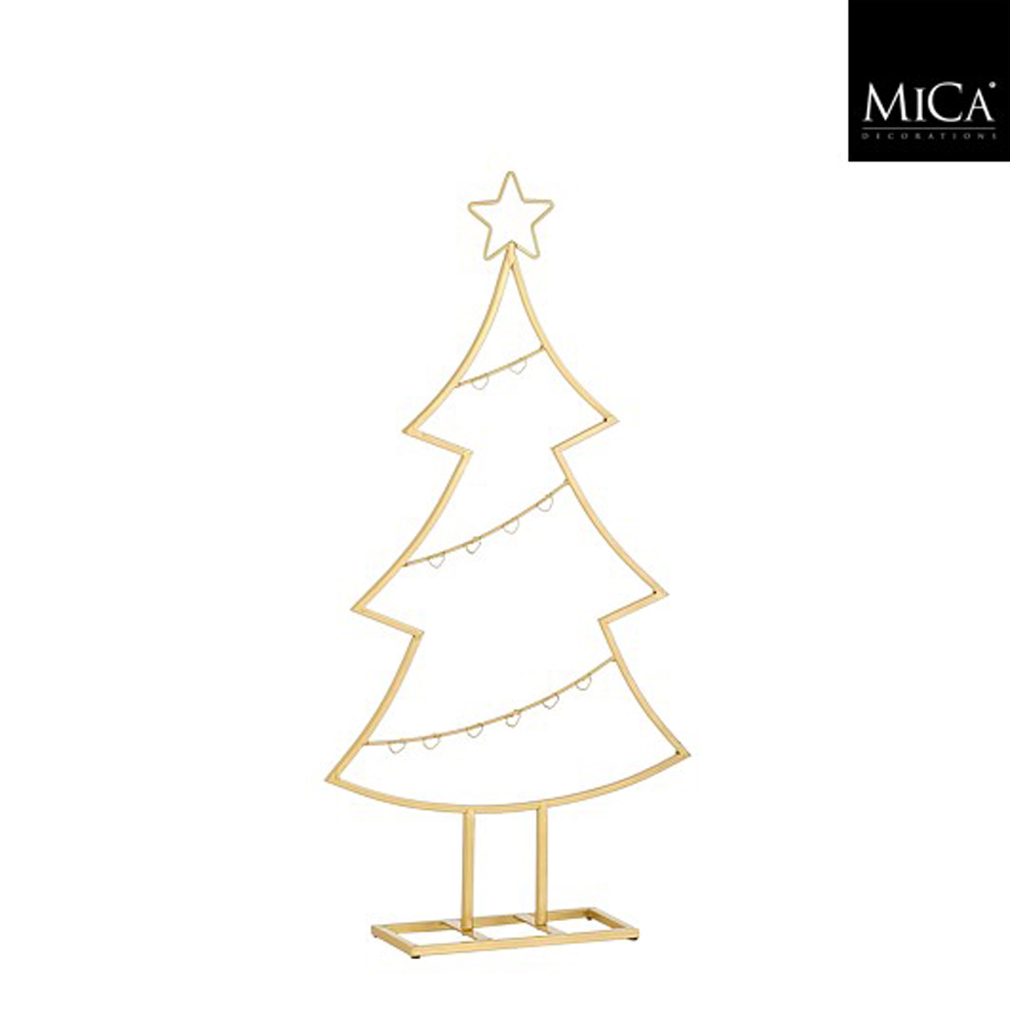 Decoration tree gold - l40xw12xh78,5cm