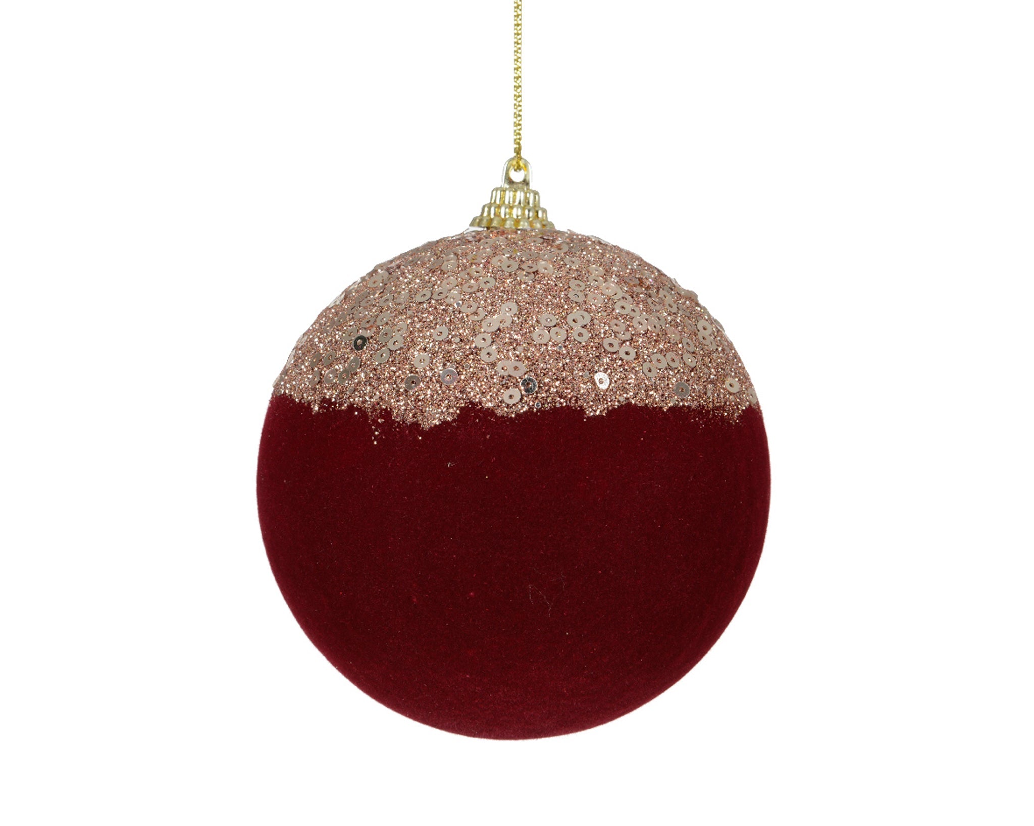 Bauble foam flock sequins on top - oxblood