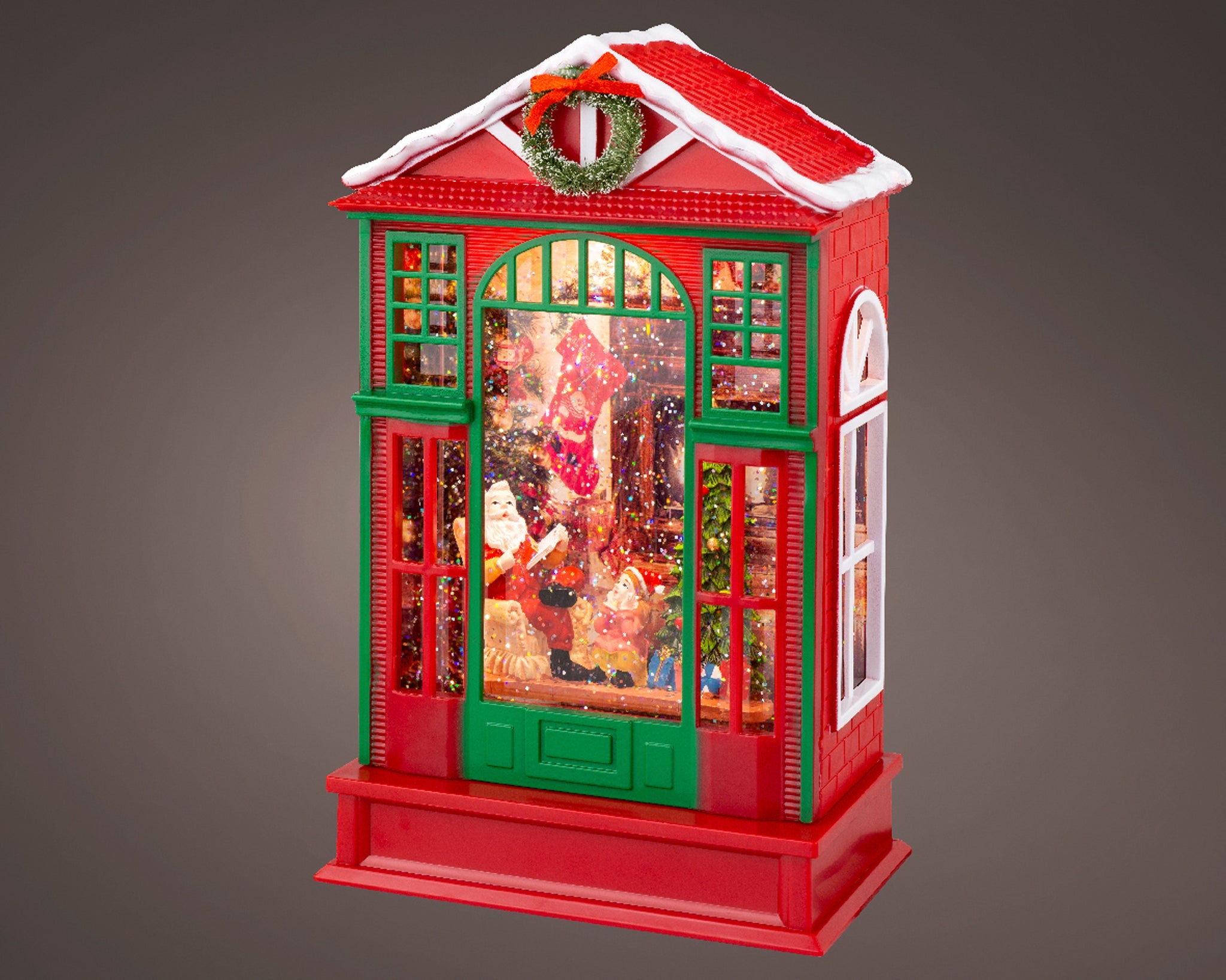 LED water spinner plastic house steady BO indoor - red/warm white