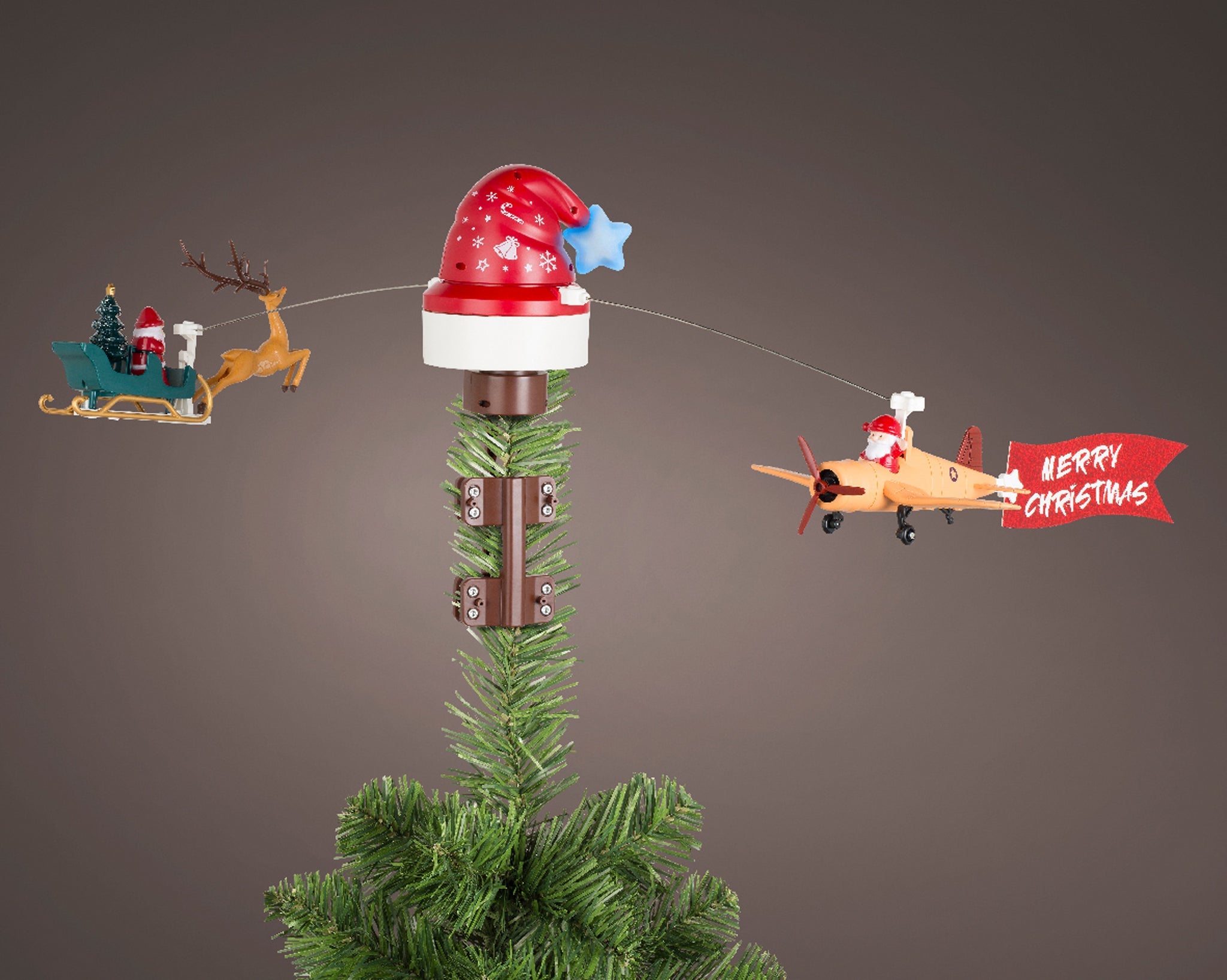 LED treetopper plastic steady indoor - multi/colour changing