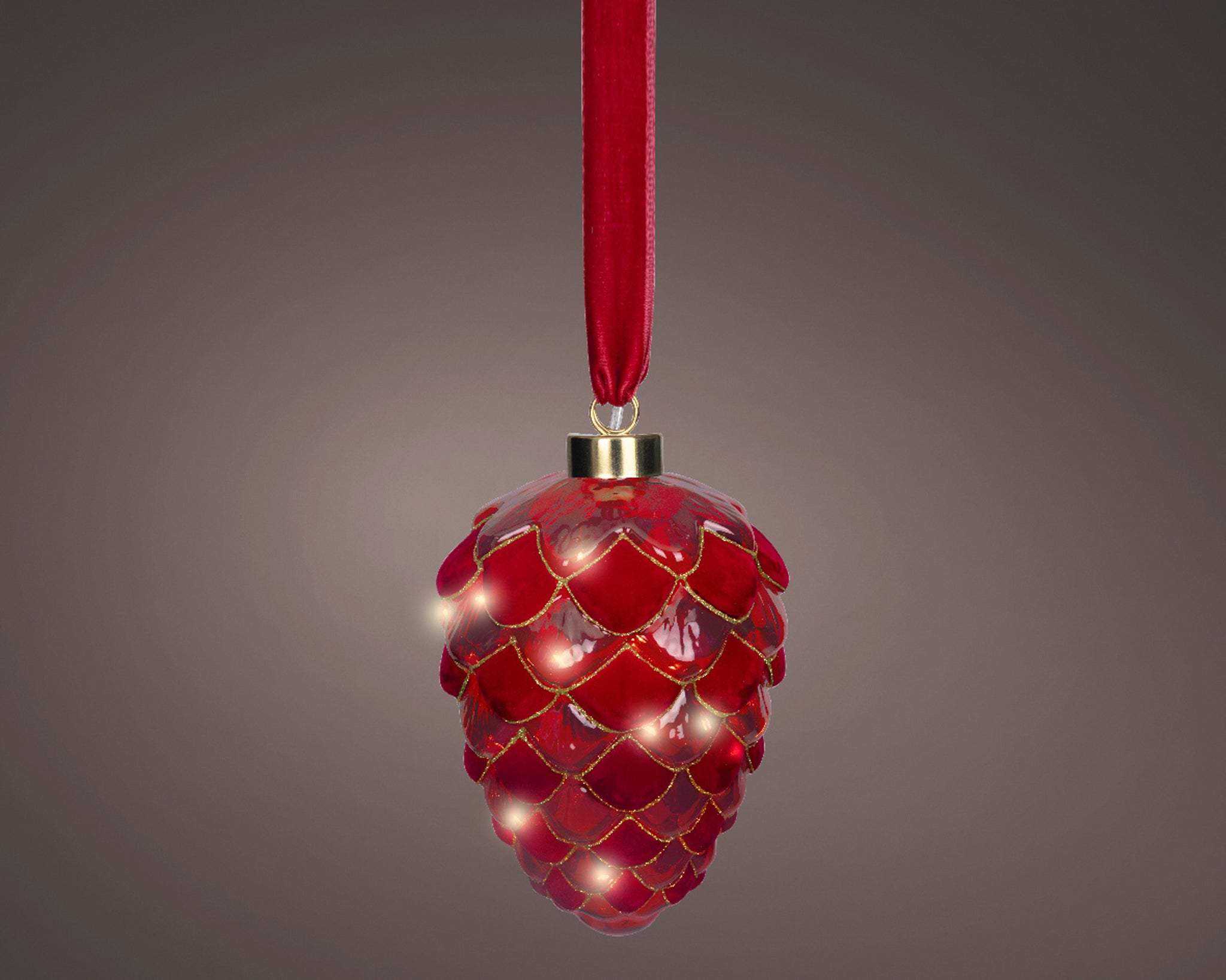 Micro LED pinecone steady BO indoor - red/warm white