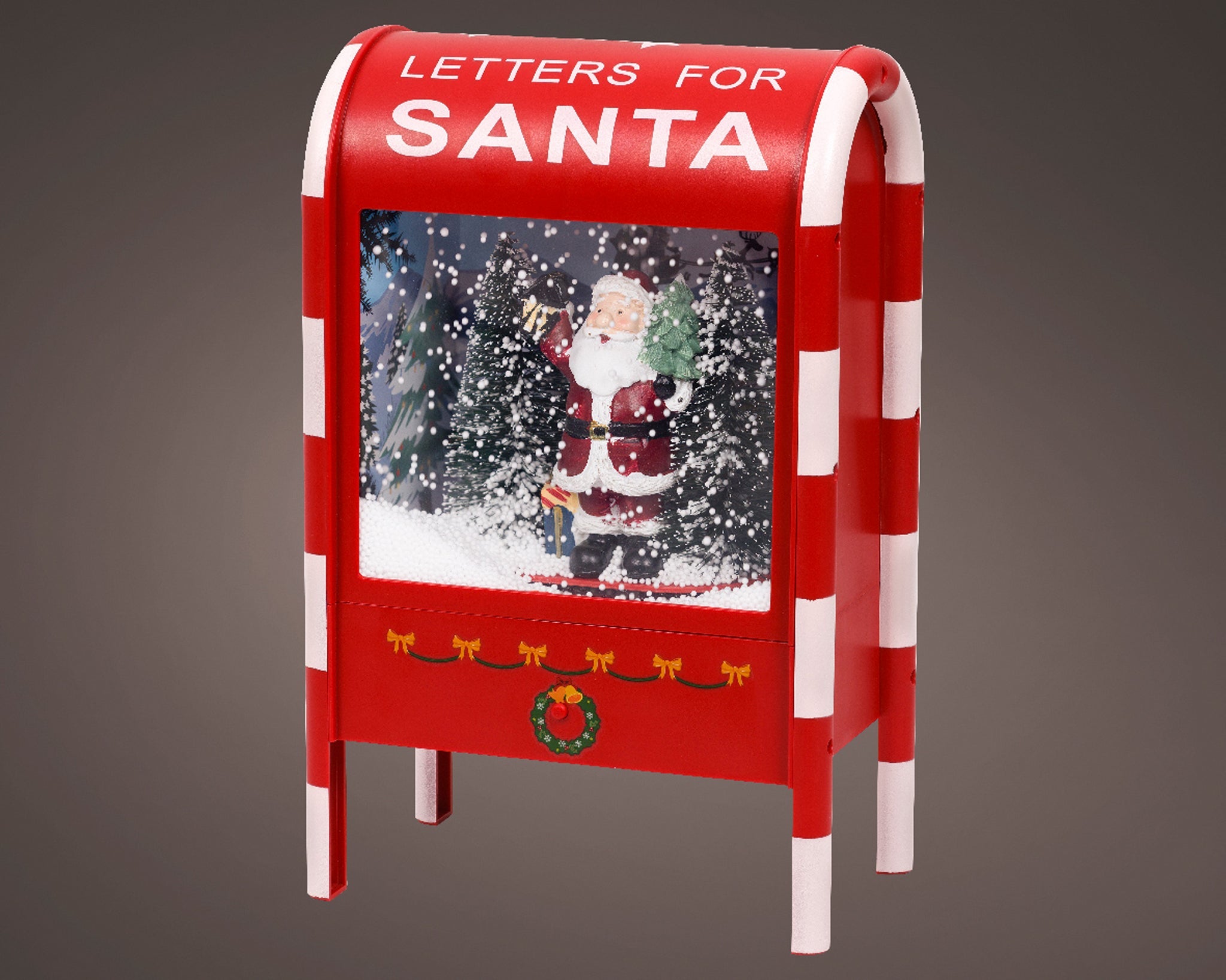 LED mailbox plastic snowfall function BO indoor - colours/cool white