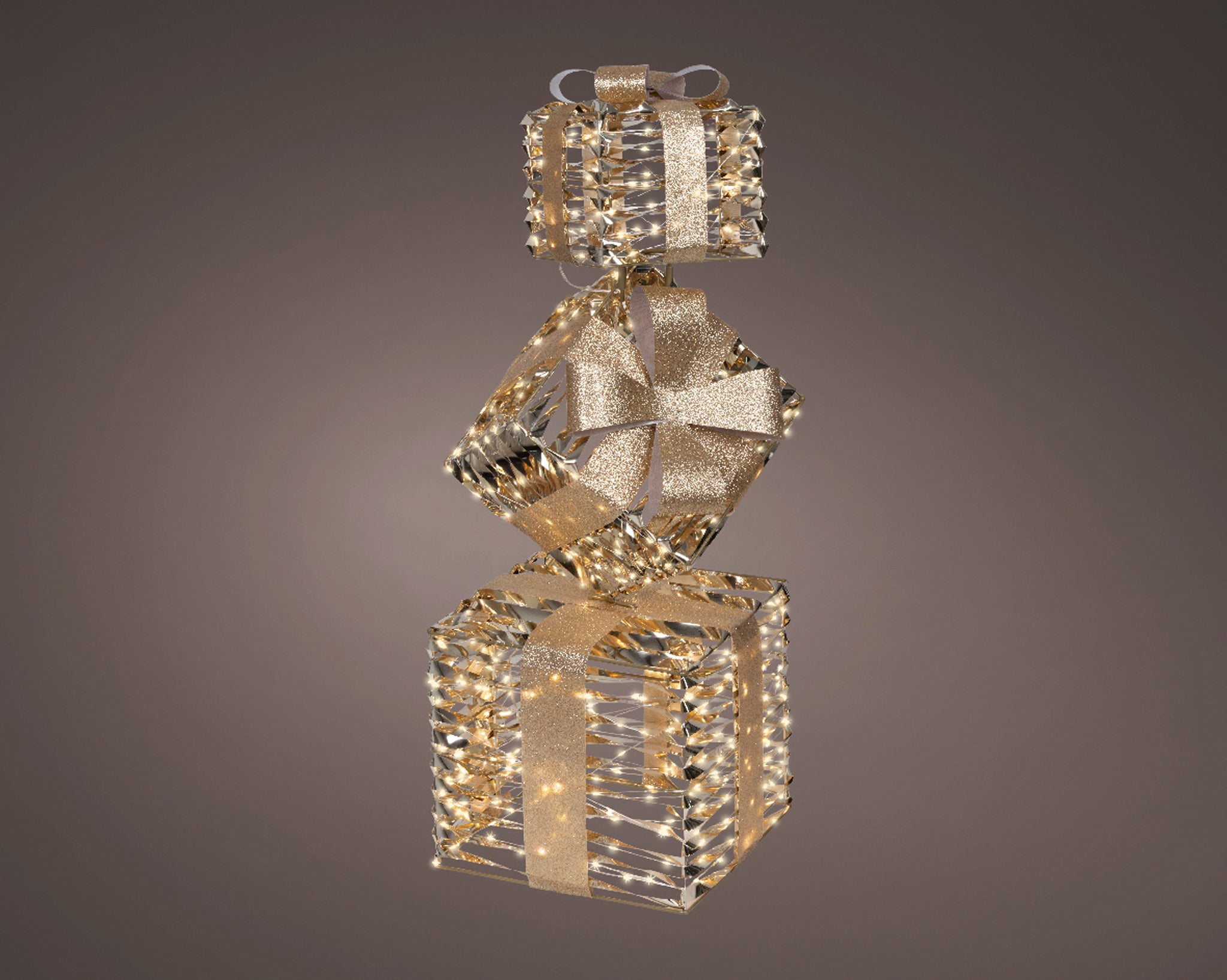 Micro LED giftbox gb pet flashing effect outdoor - gold/warm white