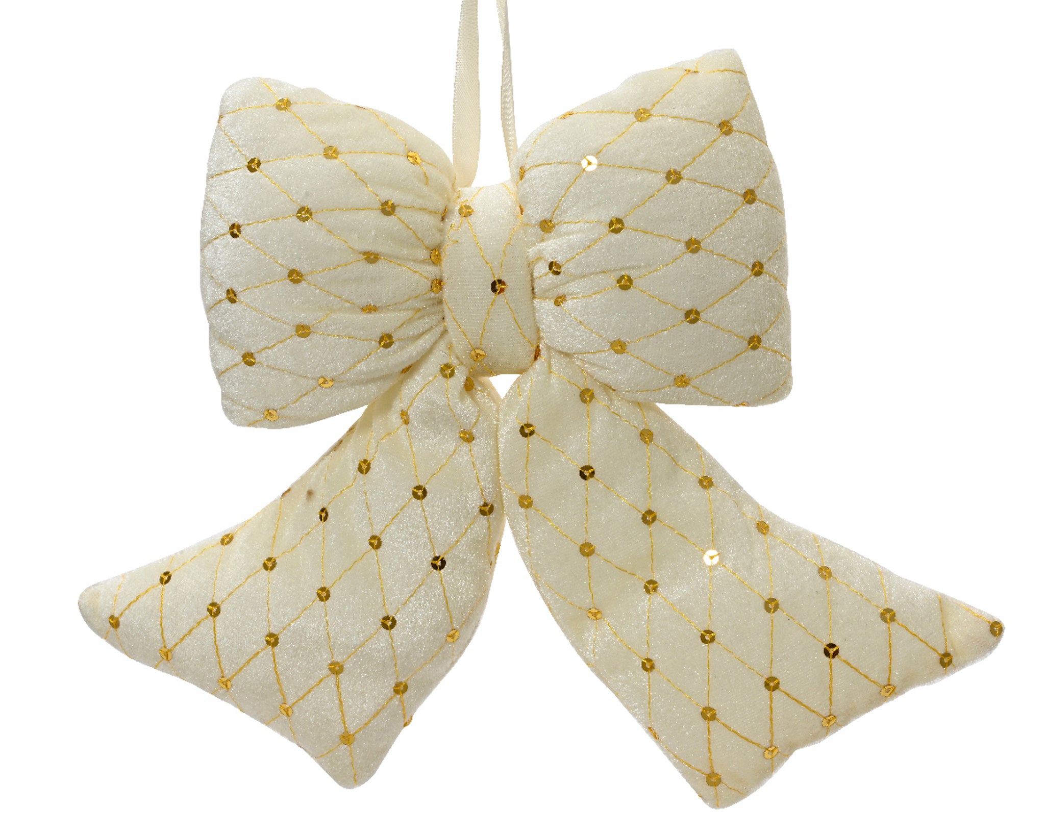 Bow polyester velvet gold spangles - iv