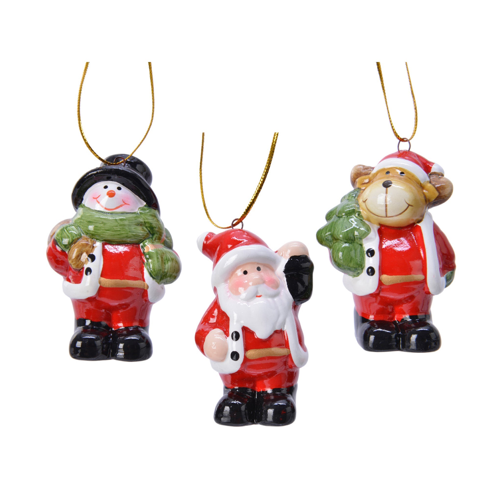 Figures terracotta glaze 3ass - assorted