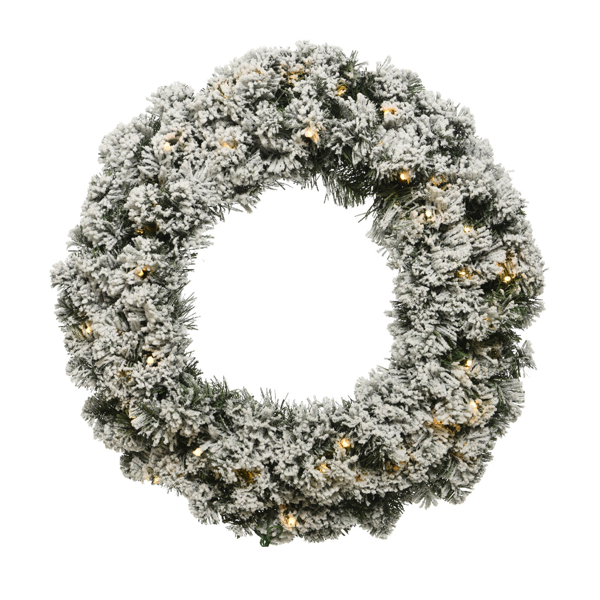 Imperial wreath snowy LED BO indoor - green/white/warm white