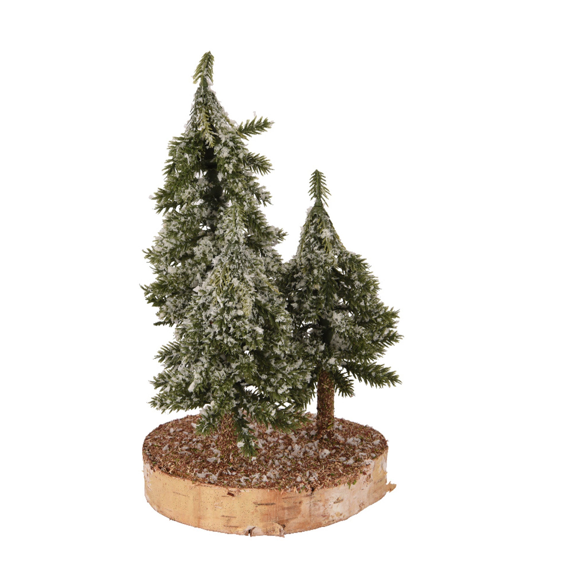 Table decoration snowy indoor - green/white