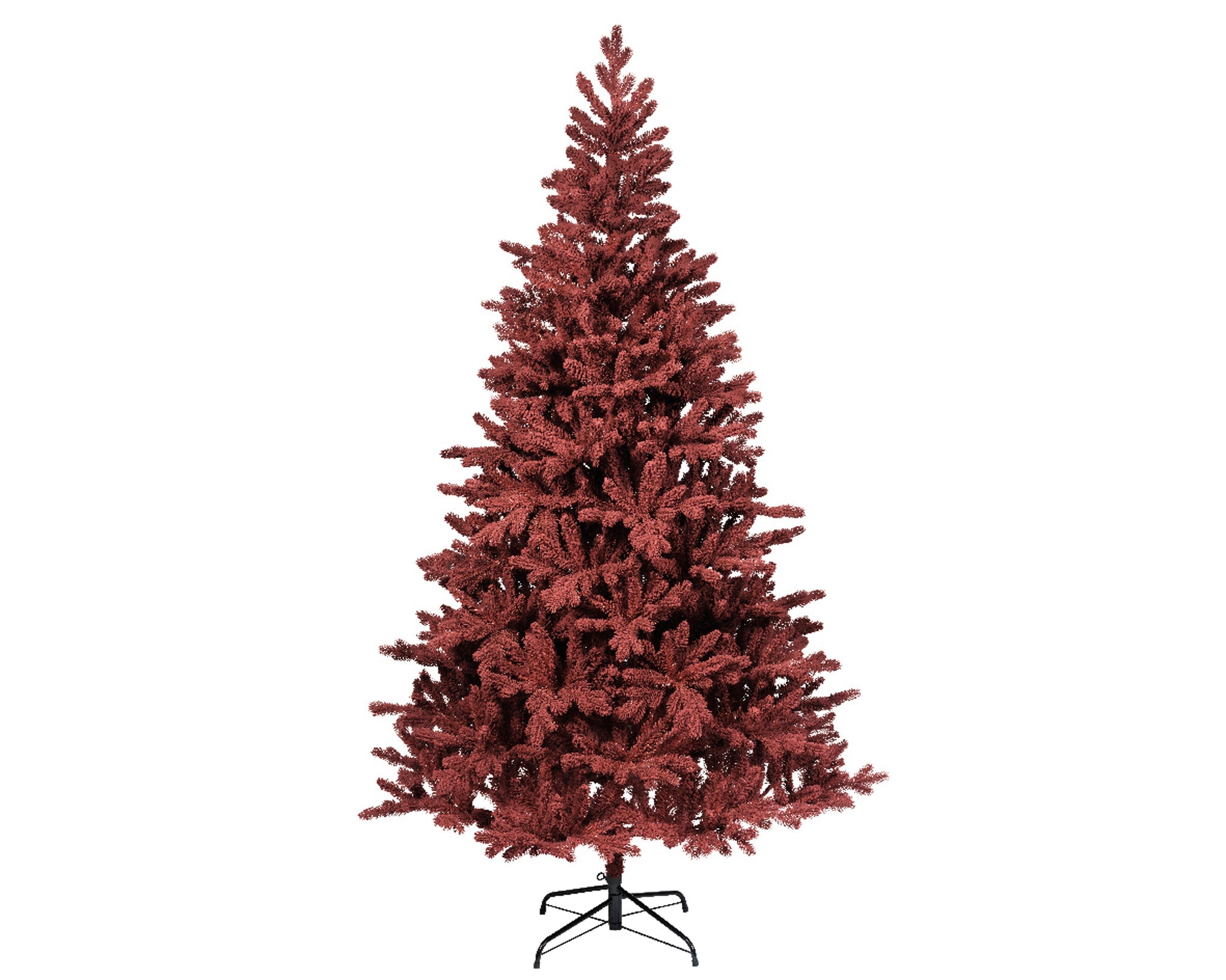 Burgundy fir flock - red