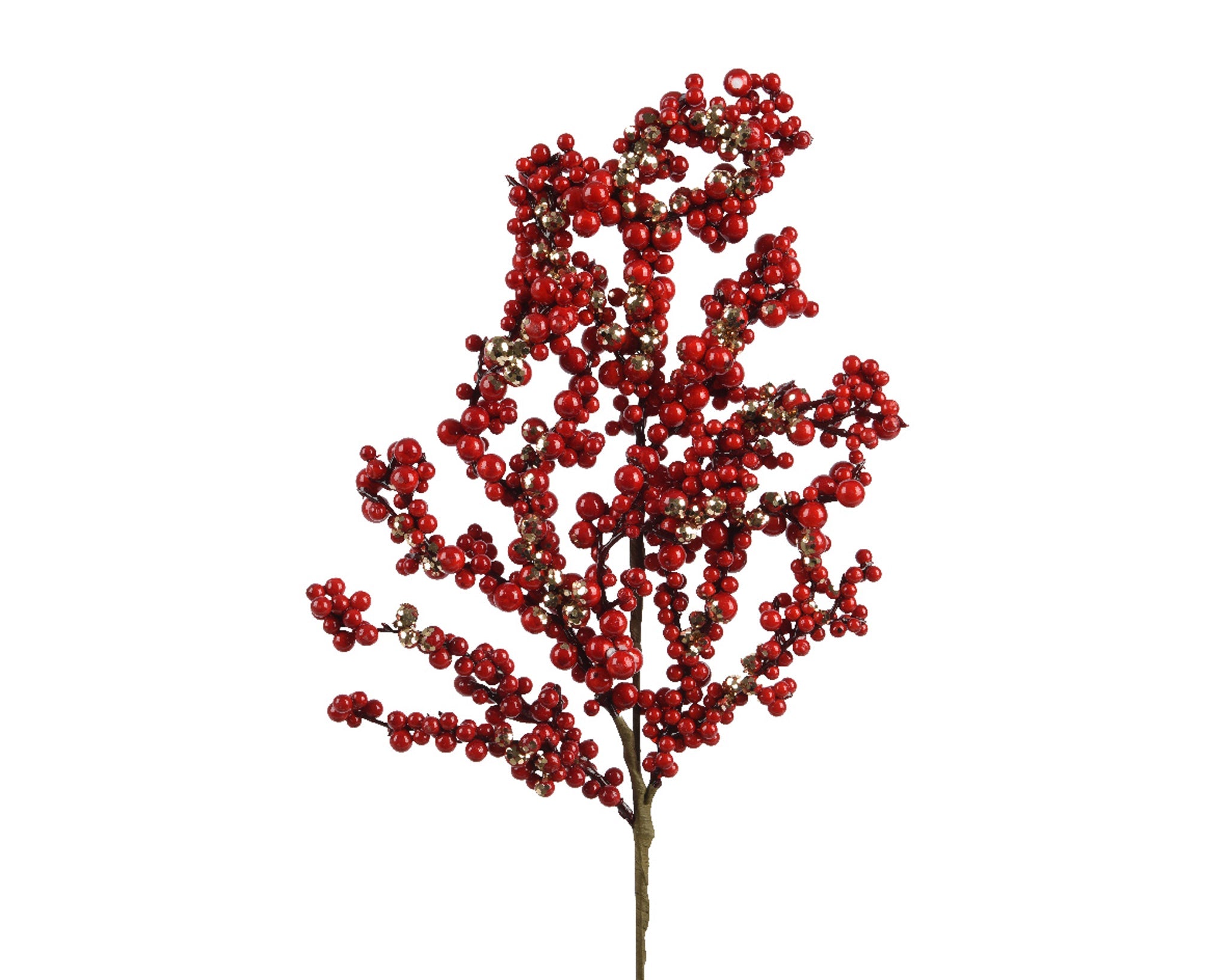 Spray foam gold glitters and spangles - christmas red