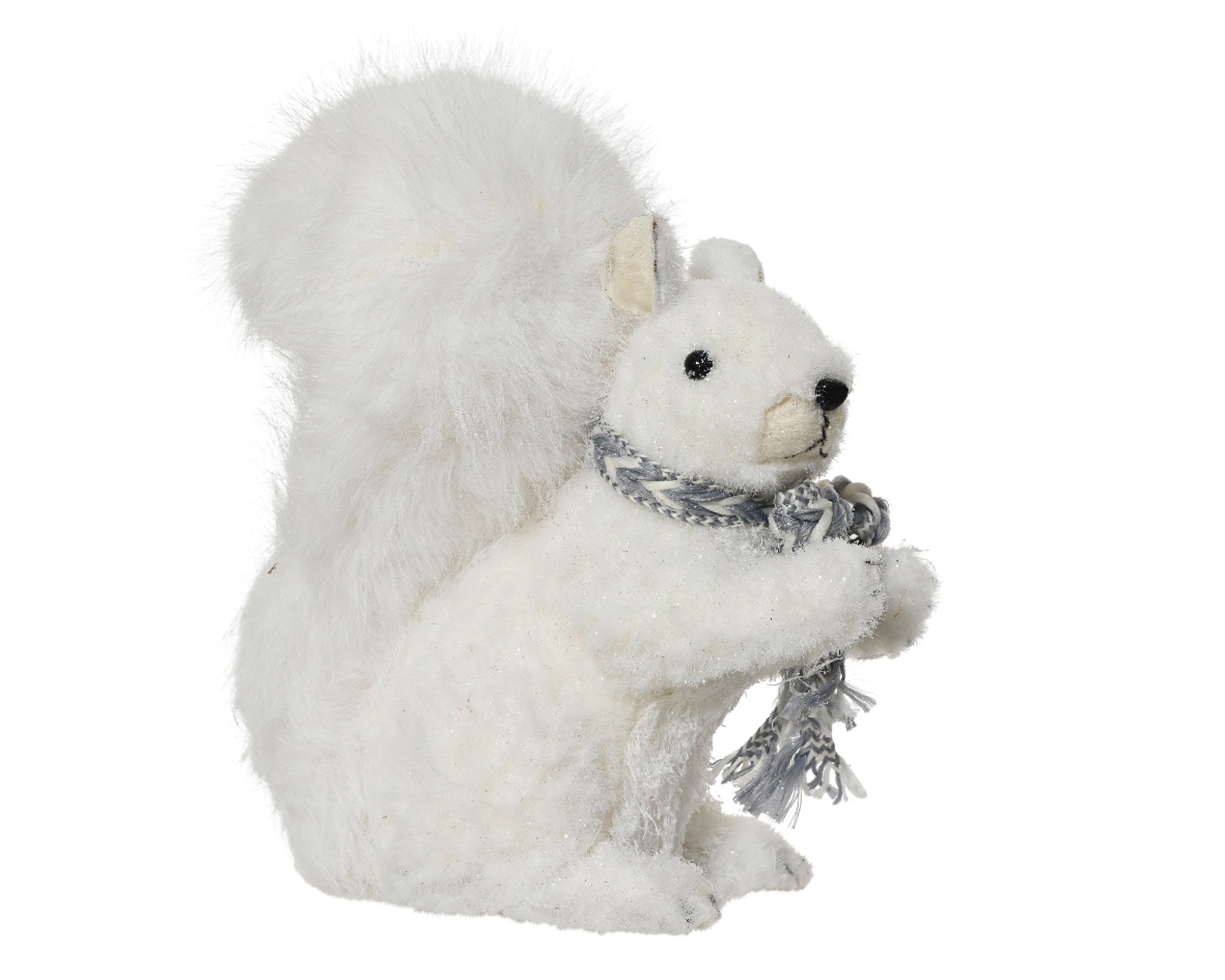 Squirrel polyester glitter polyester scarf - white/colour(s)