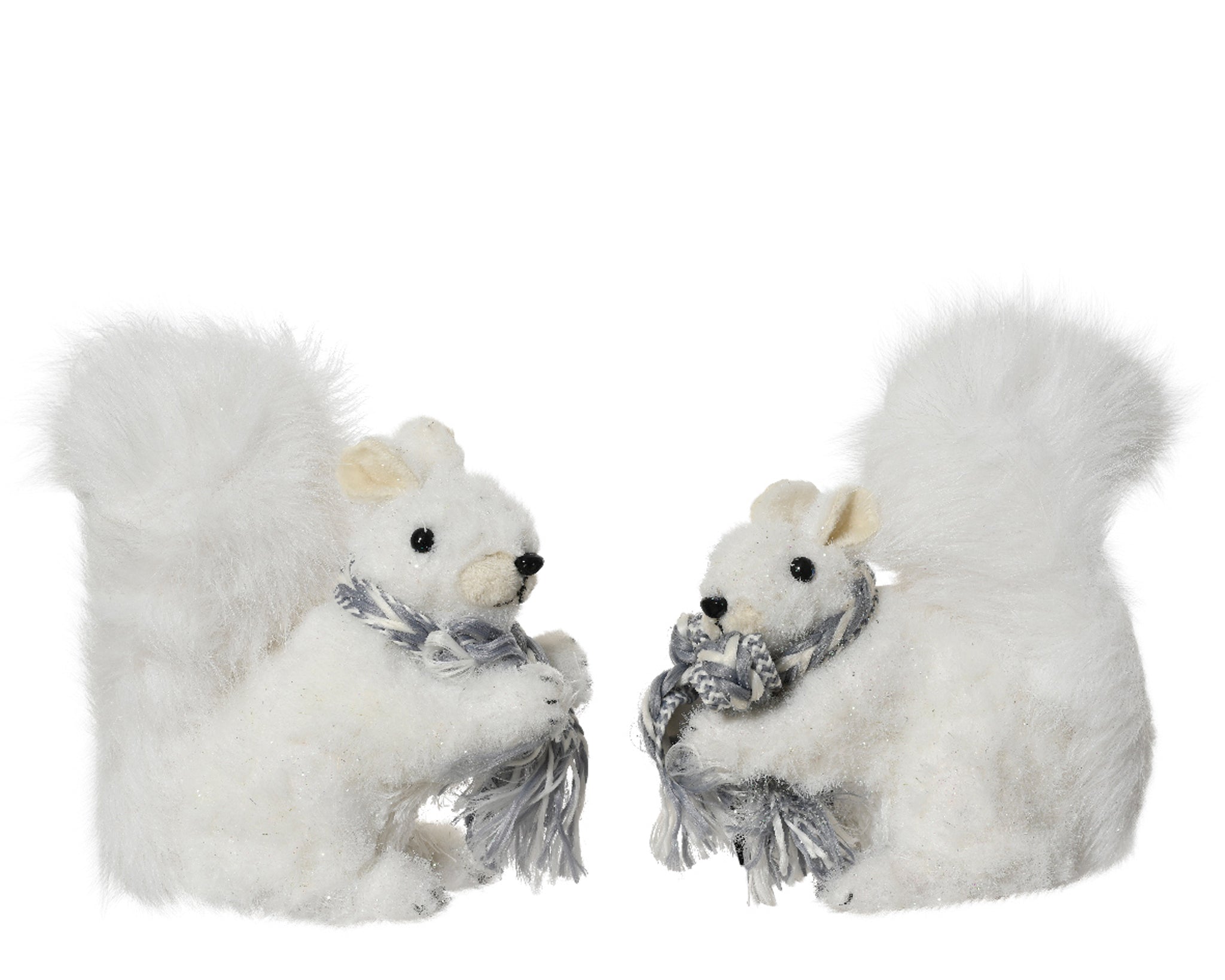 Squirrel polyester glitter polyester scarf 2ass - white/colour(s)