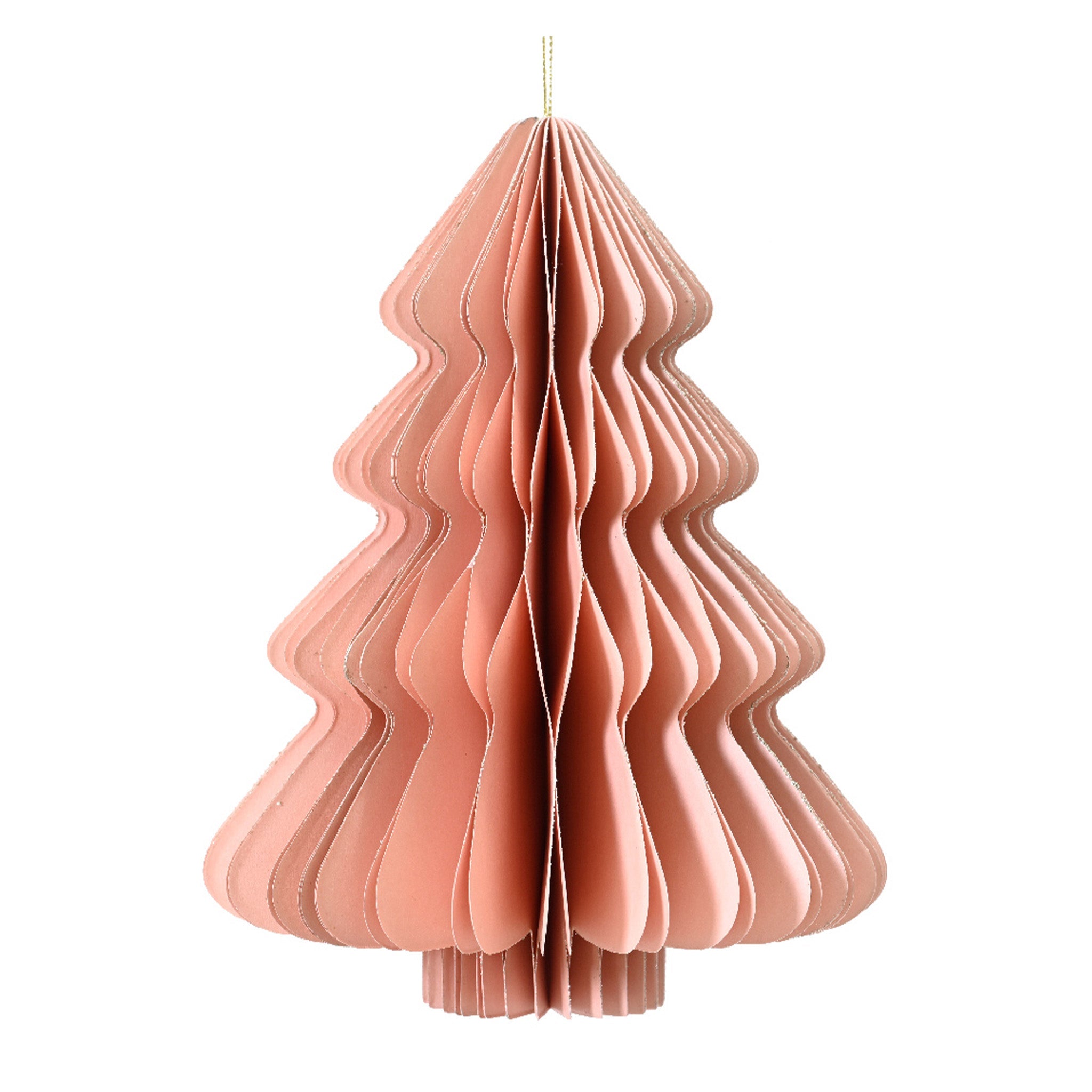 Tree paper champagne painted edge magnet closure fsc 100%  pink - dia6cm x H.8cm