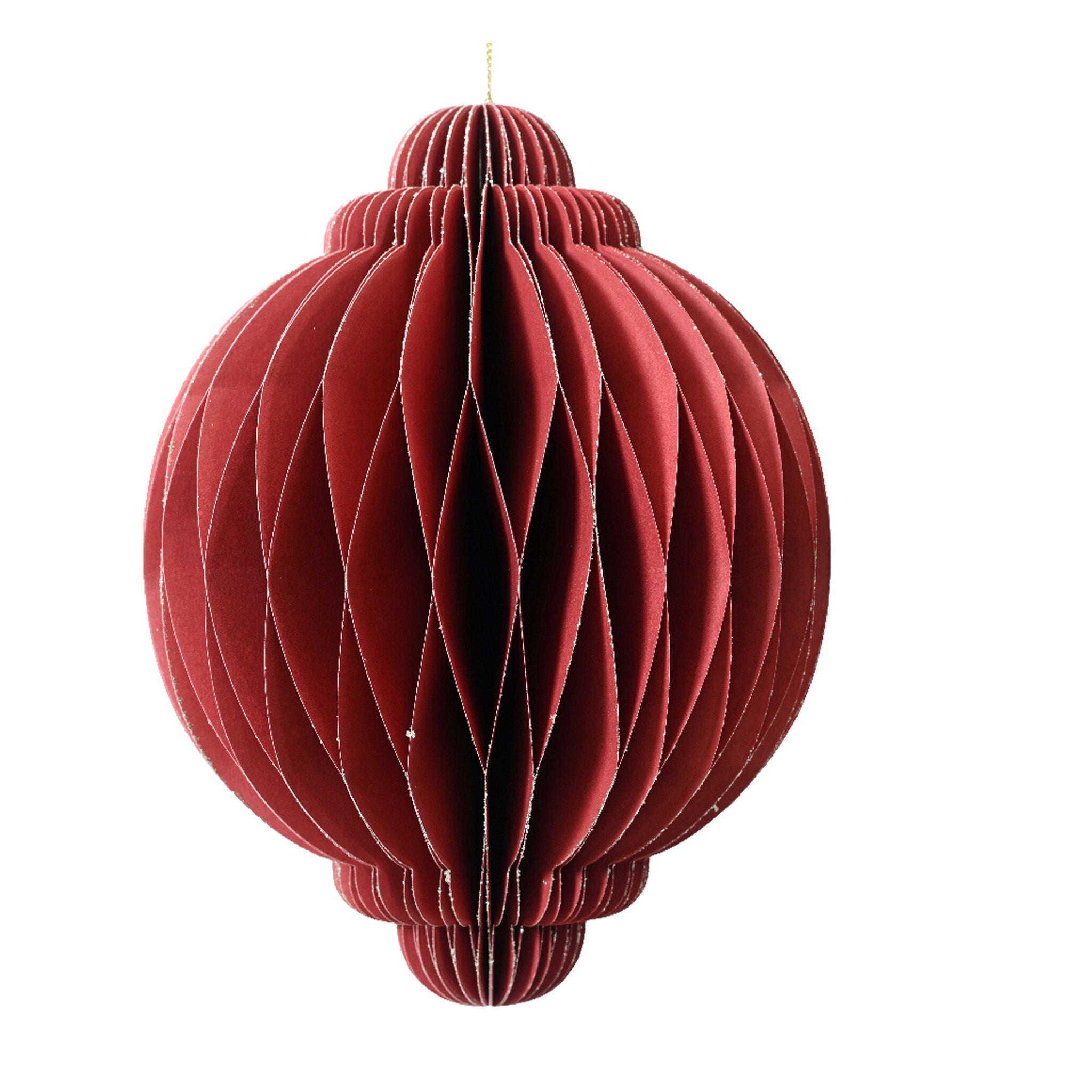 Onion paper champagne painted edge magnet closure fsc 100%  red - dia6cm x H.8cm