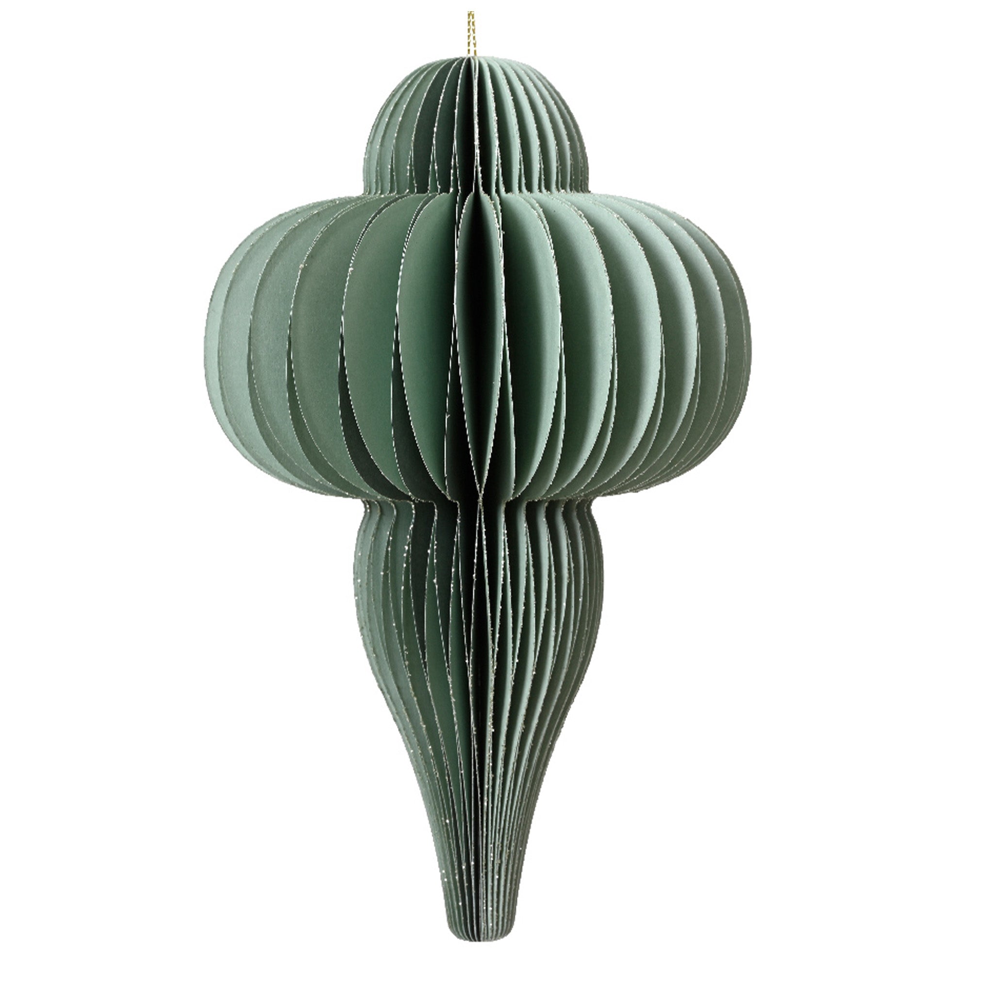 Ornament paper champagne painted edge magnet closure fsc 100%  mint - dia4.8cm x H.8cm