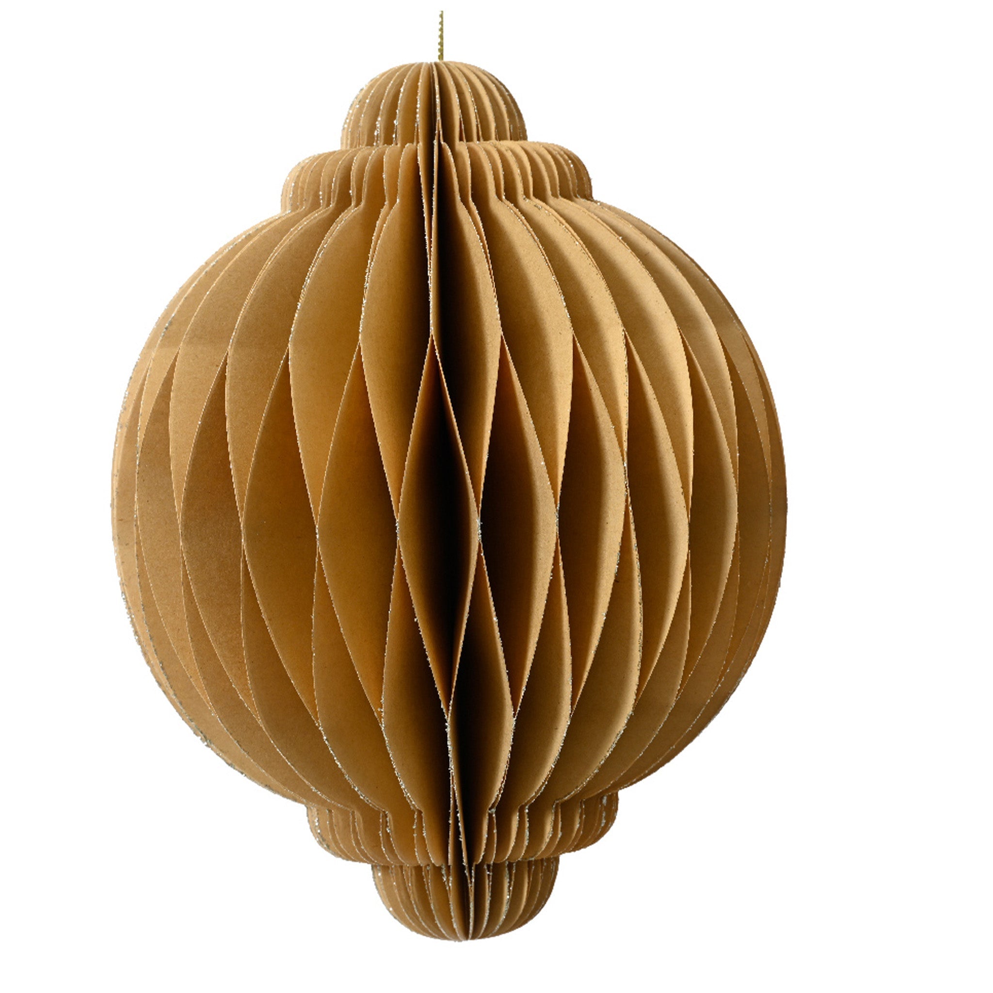 Onion paper champagne painted edge magnet closure fsc 100%  sand - dia11.25cm x H.15cm