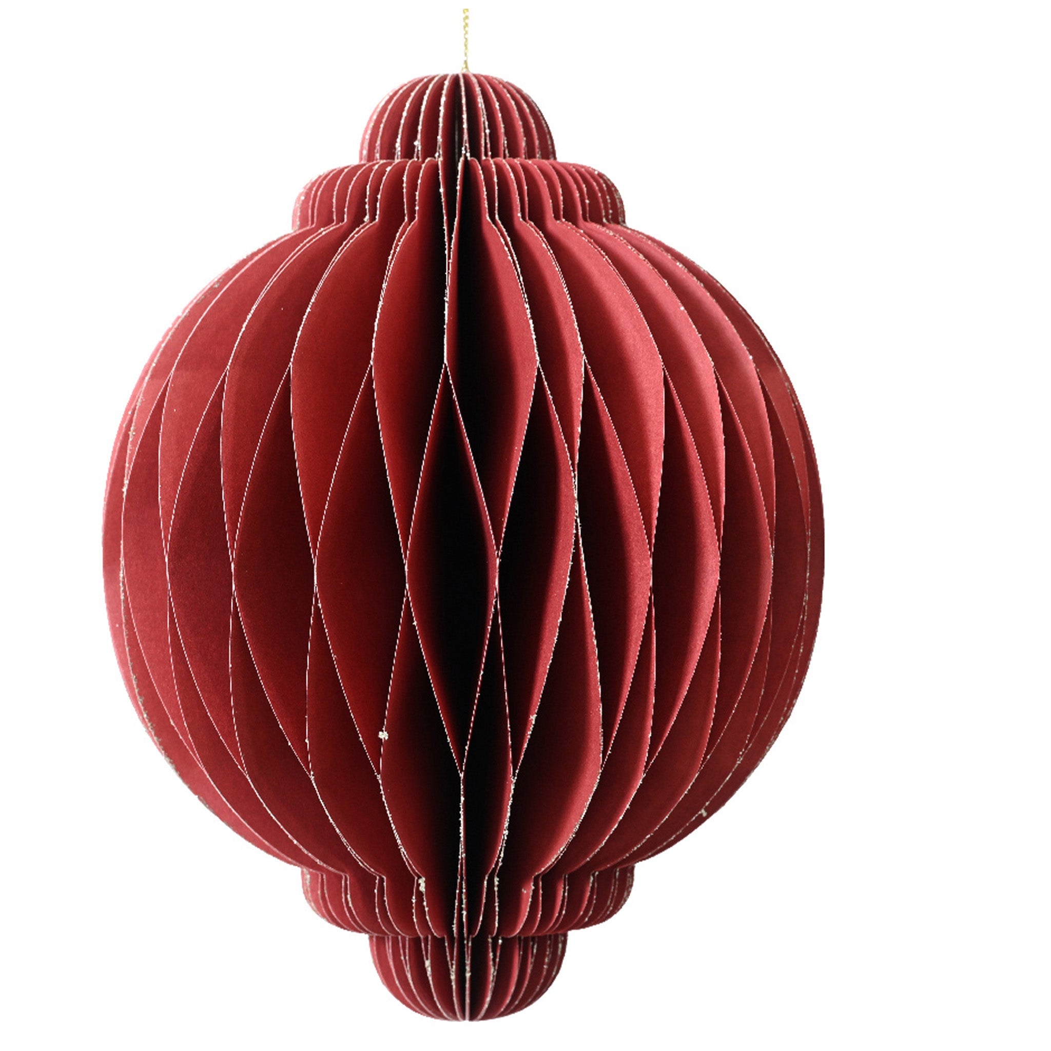 Onion paper champagne painted edge magnet closure fsc 100%  red - dia11.25cm x H.15cm