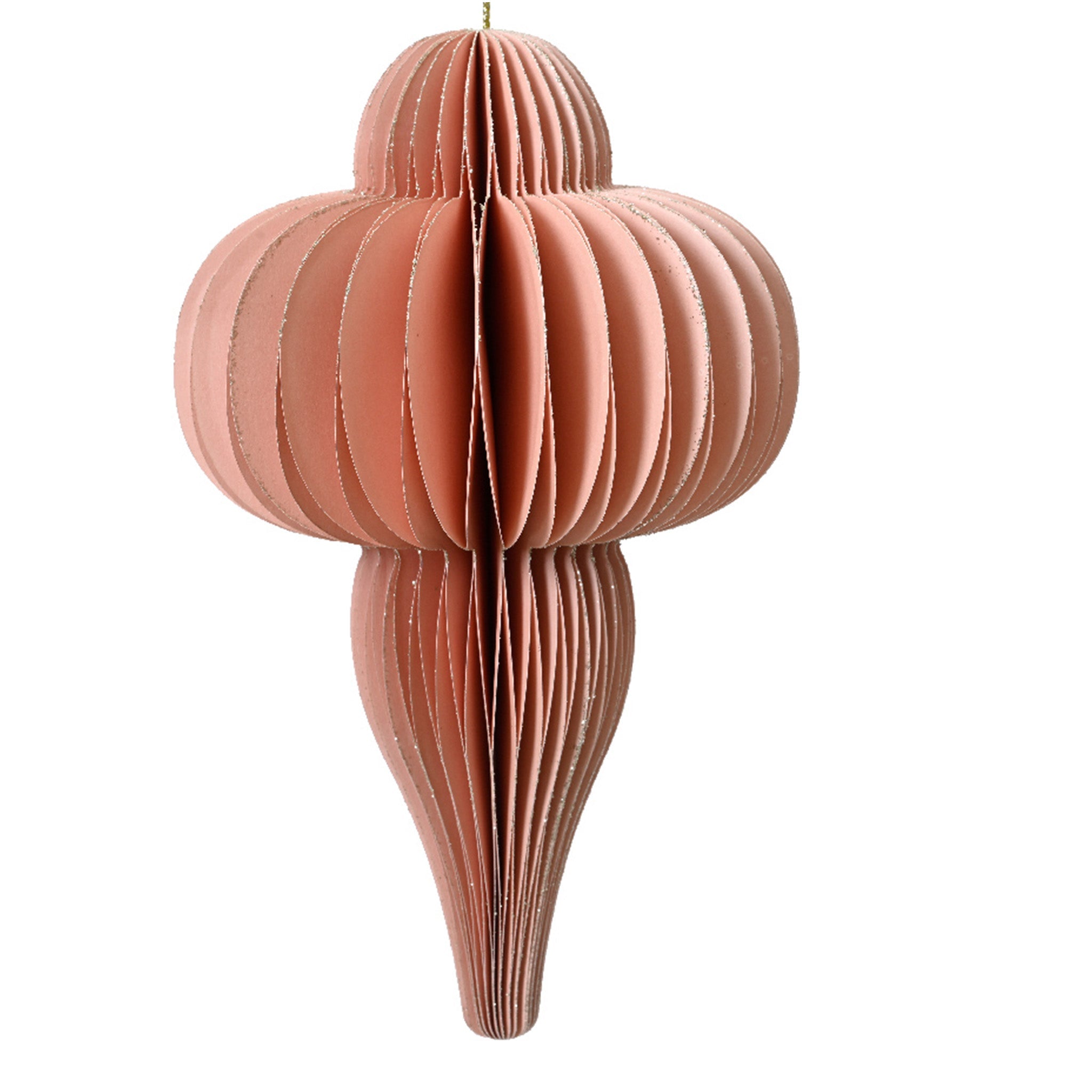 Ornament paper champagne painted edge magnet closure fsc 100%  pink - dia9cm x H.15cm