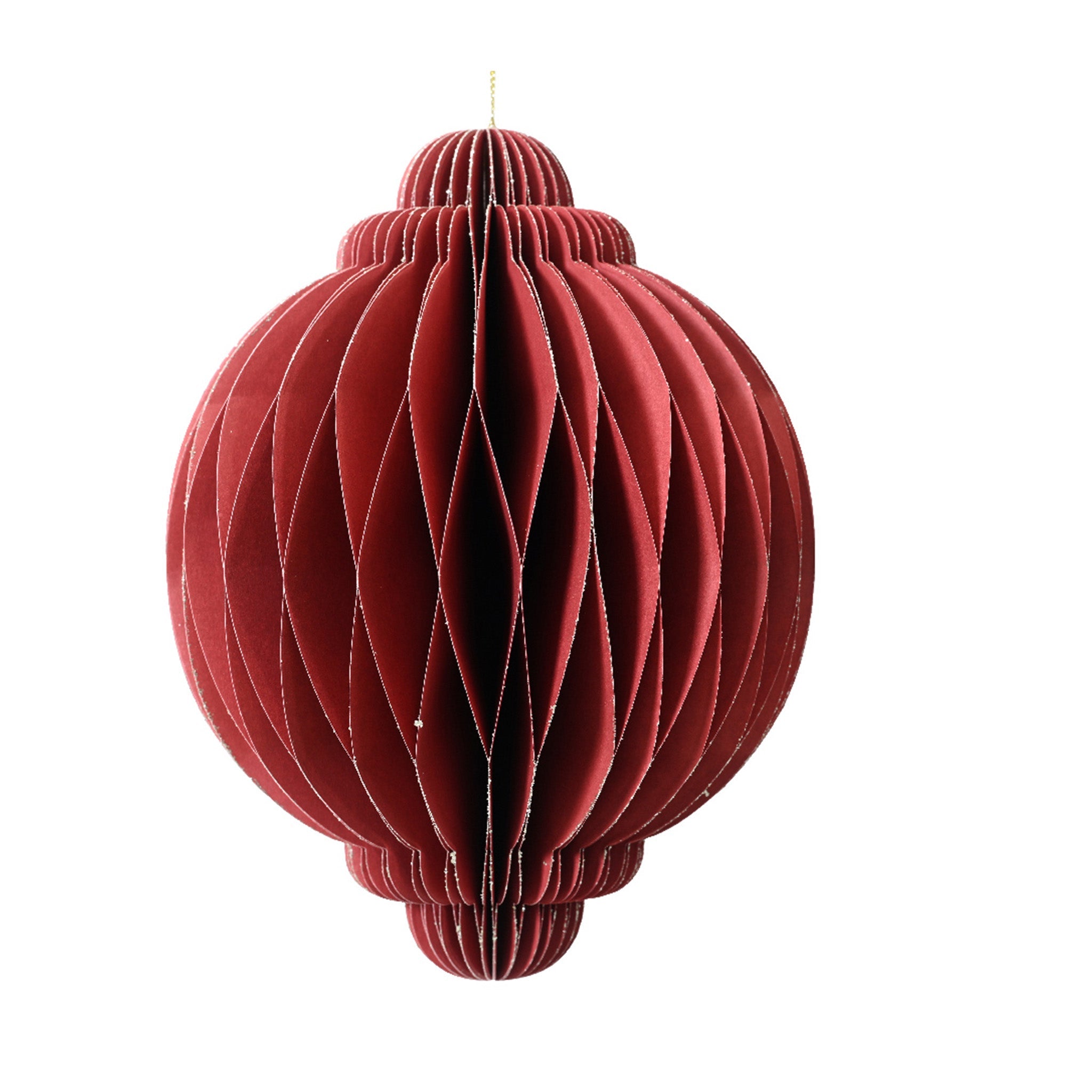 Onion paper champagne painted edge magnet closure fsc 100%  red - dia30cm x H.40cm