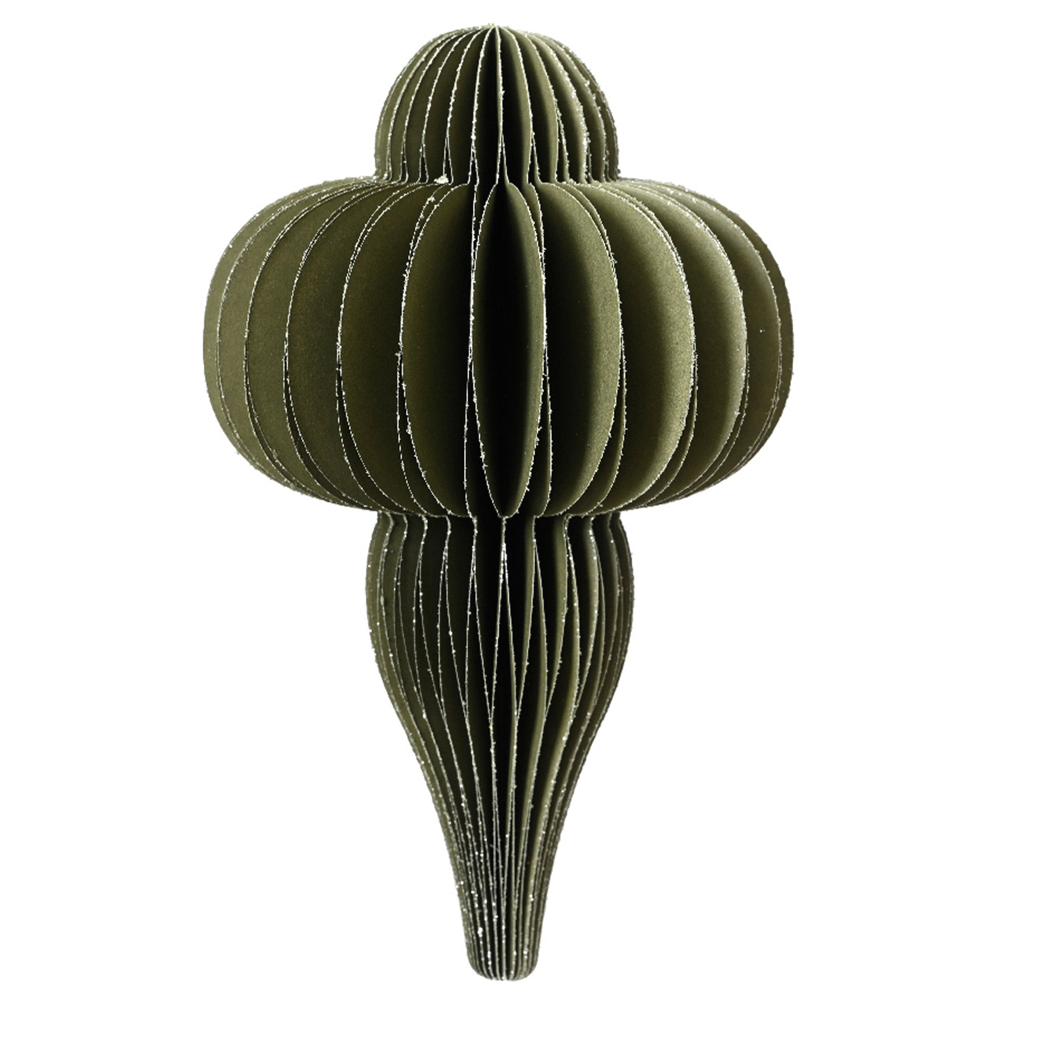 Ornament paper champagne painted edge magnet closure fsc 100%  green - dia24cm x H.40cm