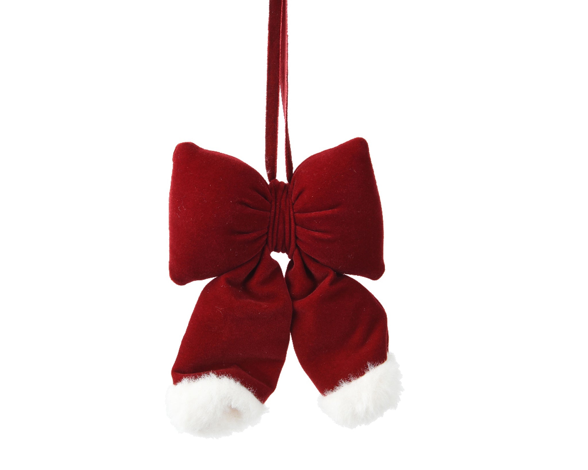 Bow polyester velvet - oxblood