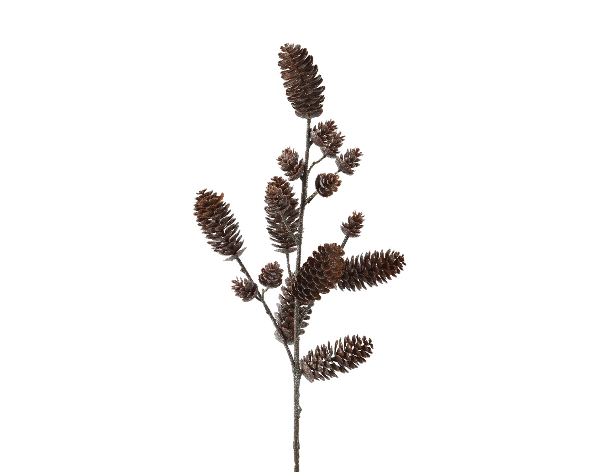 Pinecone plastic little glitter pinecone - brown