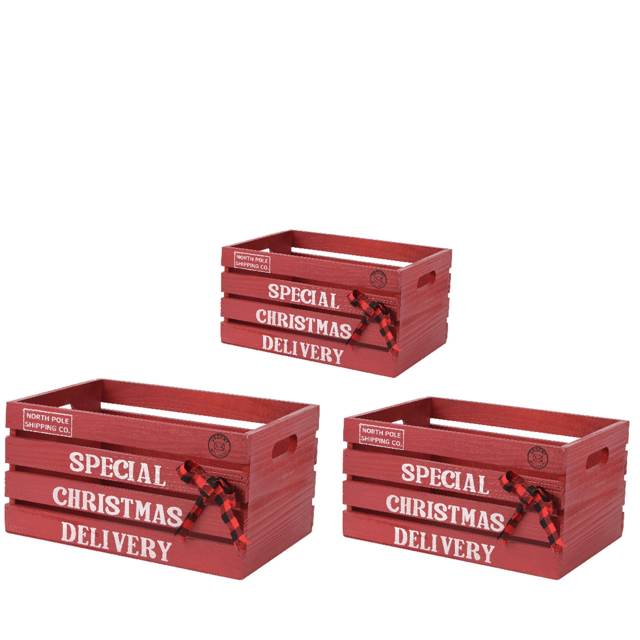 Crate pinewood rectangle bow, print - Large