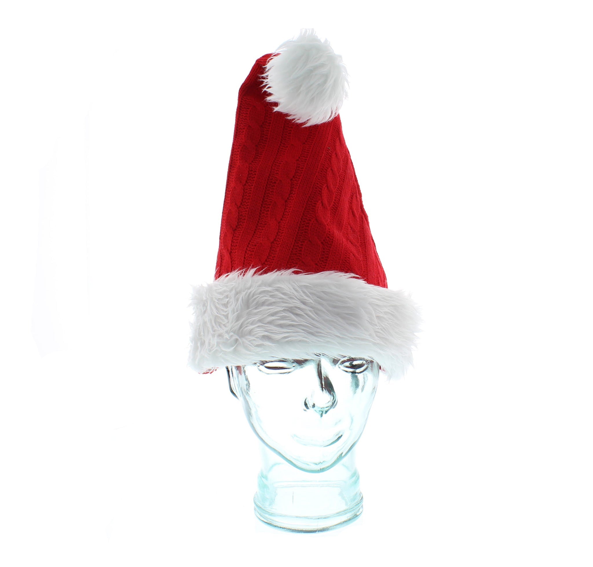 43cm red with white fur trim santa hat