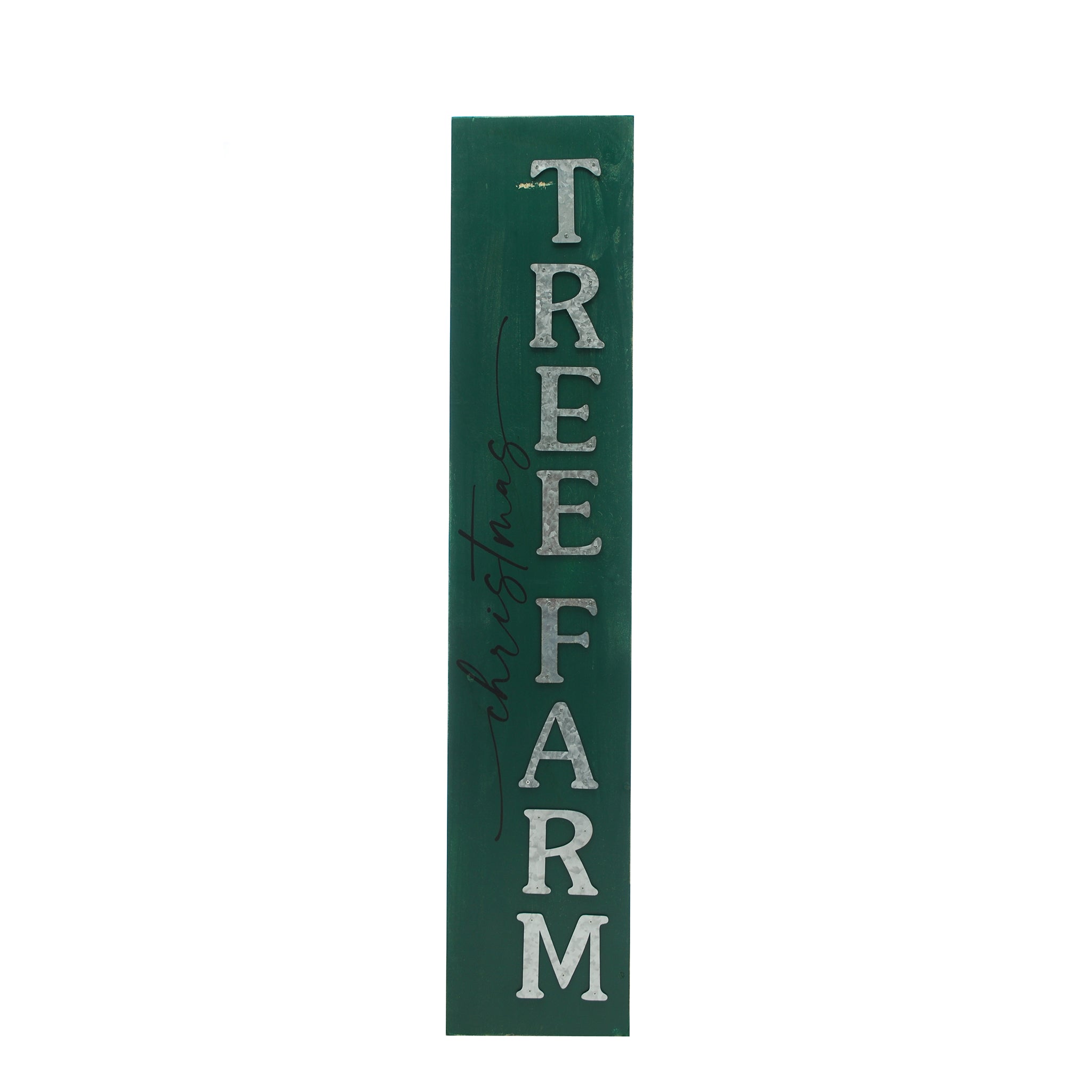 120cm wooden green with CHRISTMAS TREE FARM sign