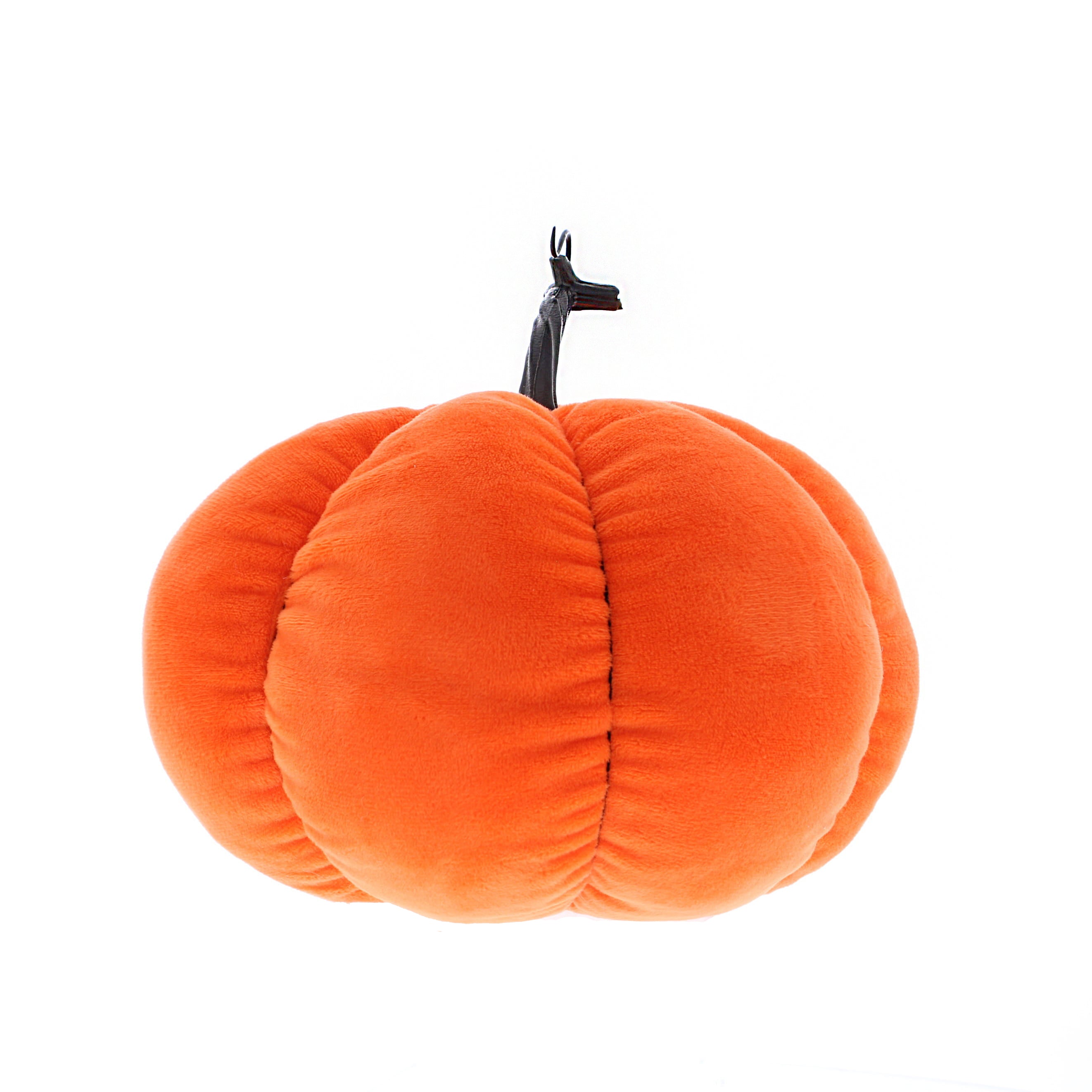 22cm orange velvet look fabric pumpkin