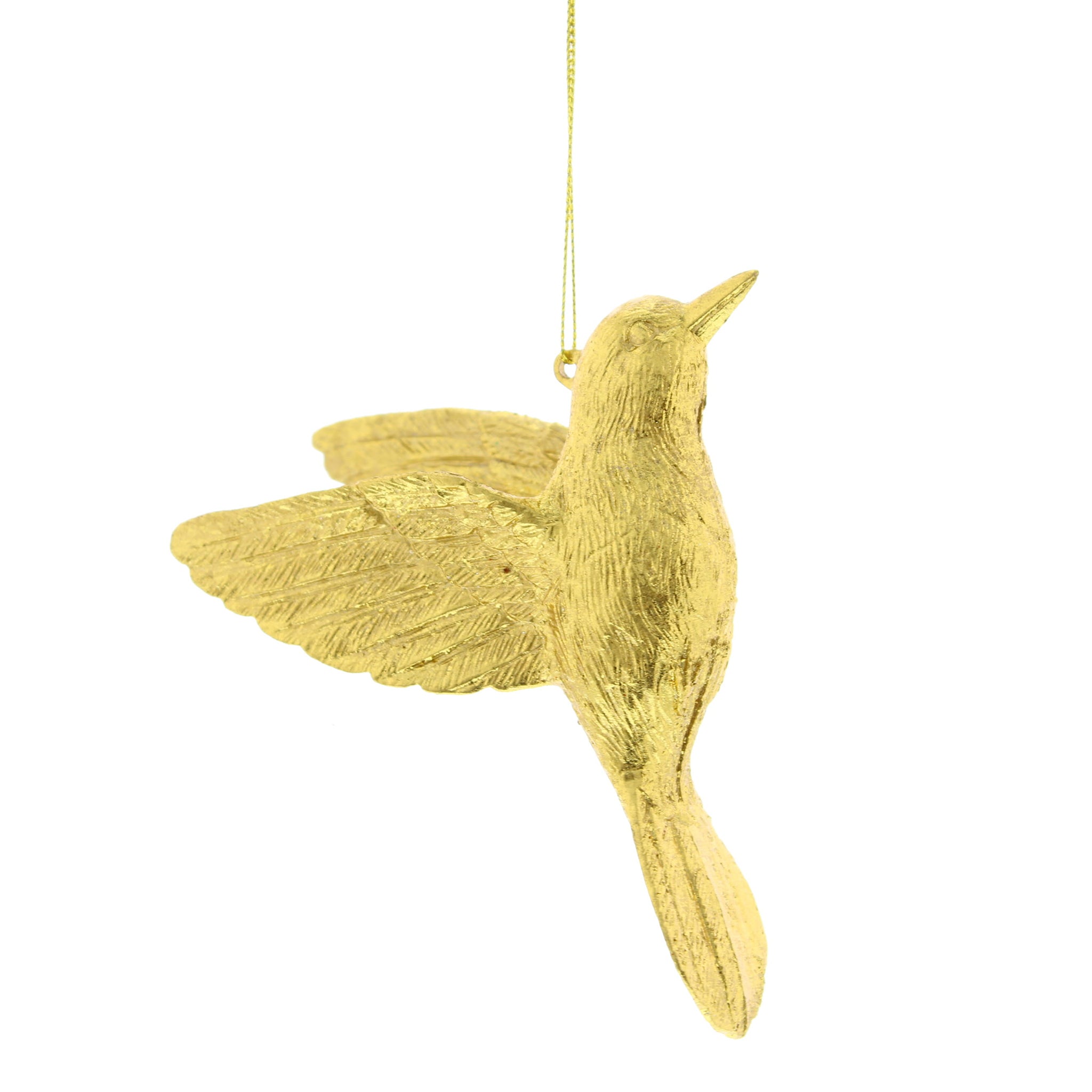 11cm plastic antique gold humming bird