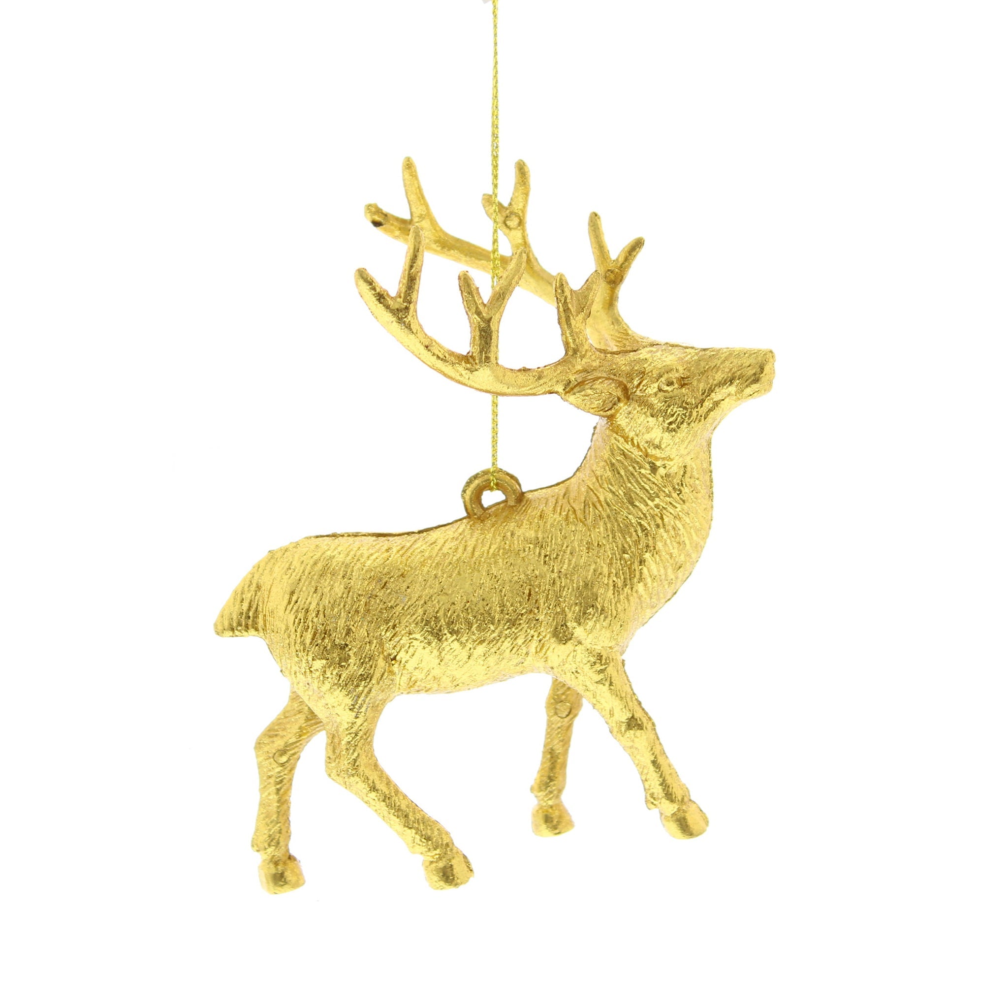 11cm plastic antique gold stag