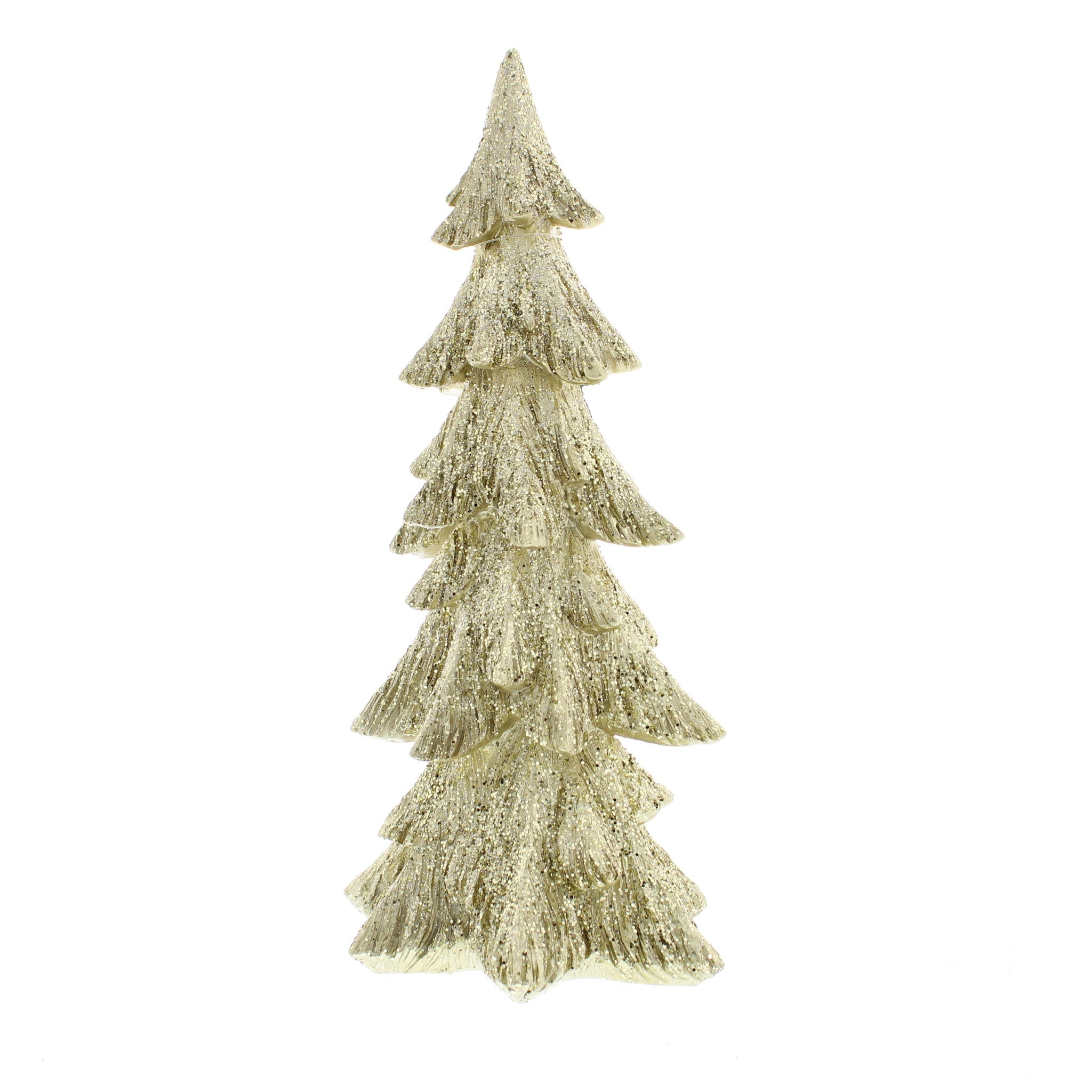 32cm polyresin gold christmas tree table top decoration