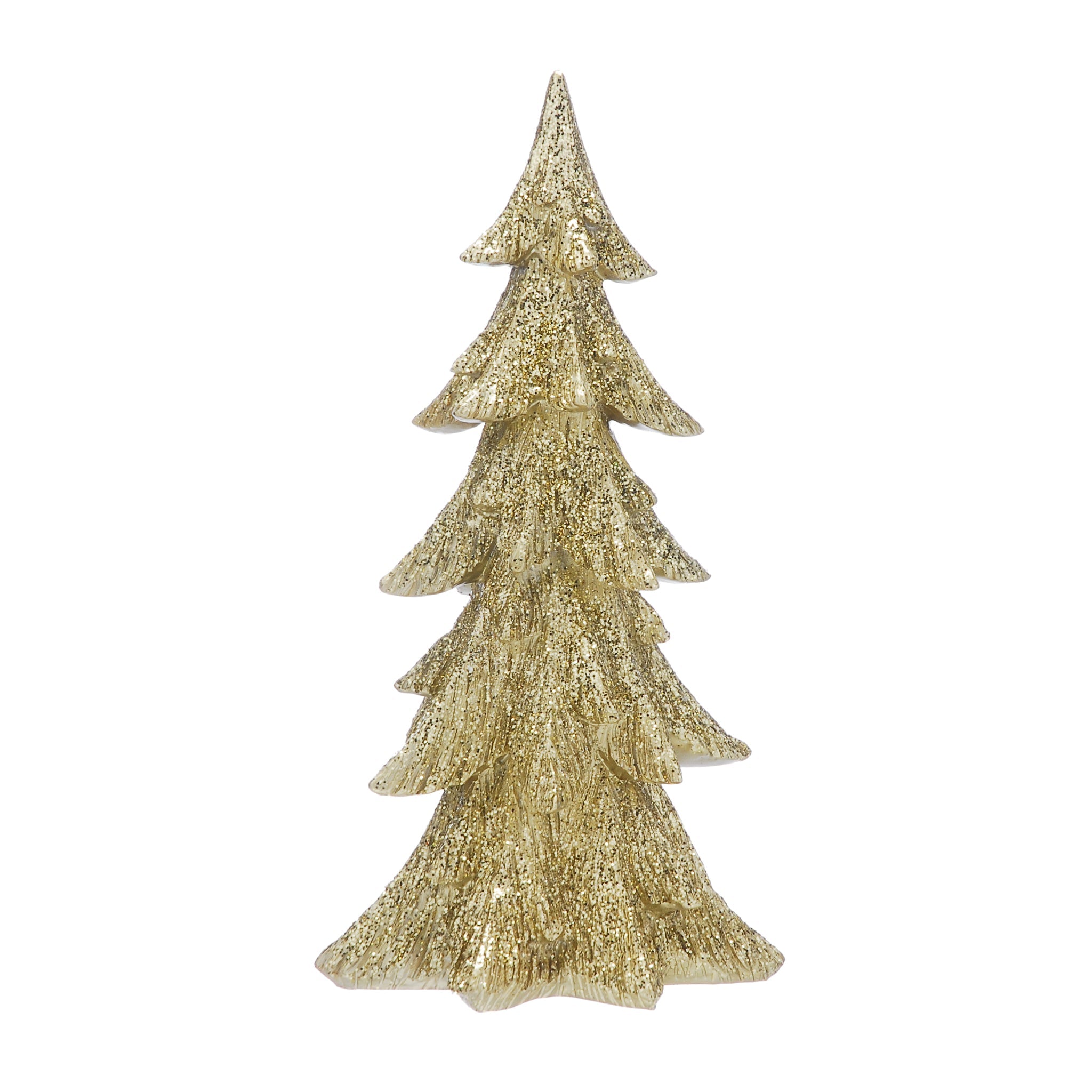 41cm polyresin gold christmas tree table top decoration