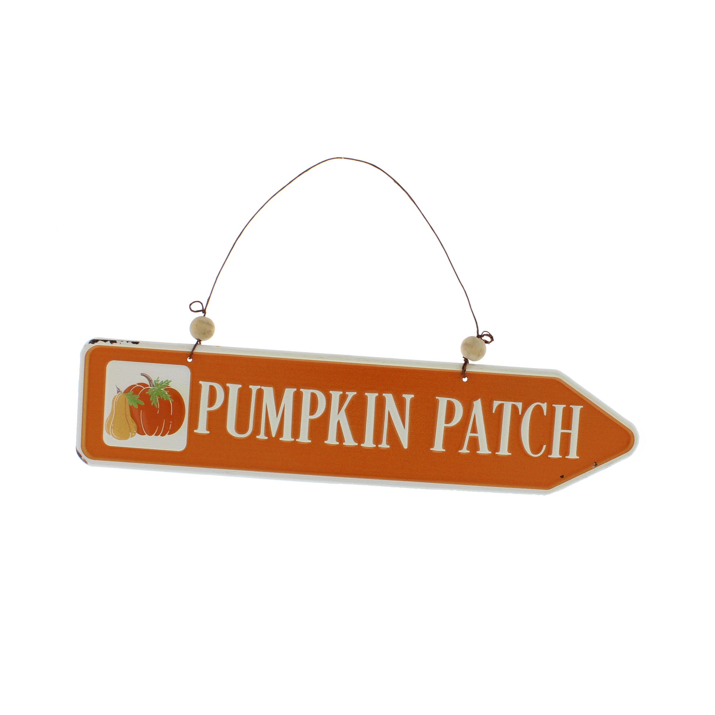 31cm orange metal PUMPKIN PATCH sign