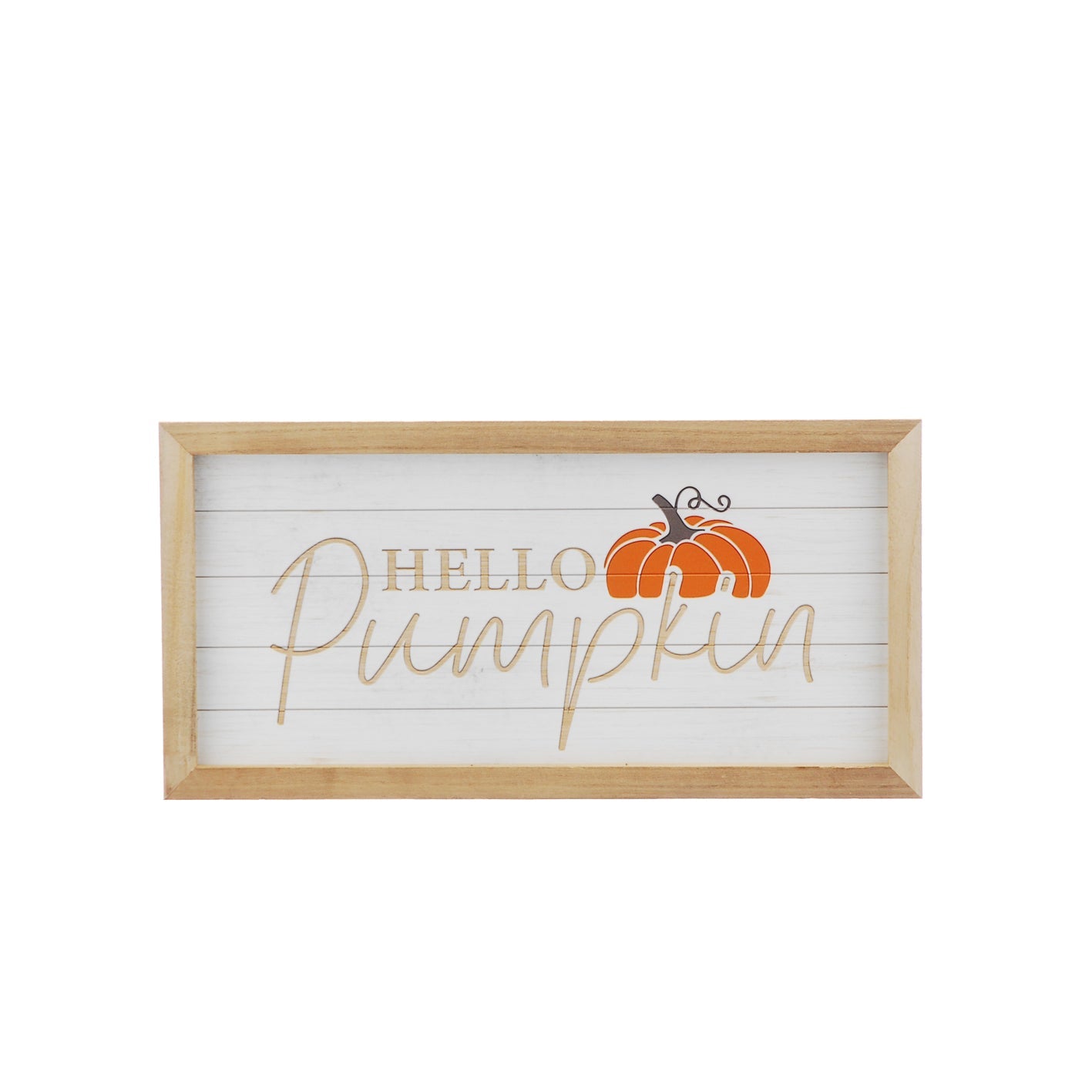 46cm HELLO PUMPKIN with pumpkin design wooden sign