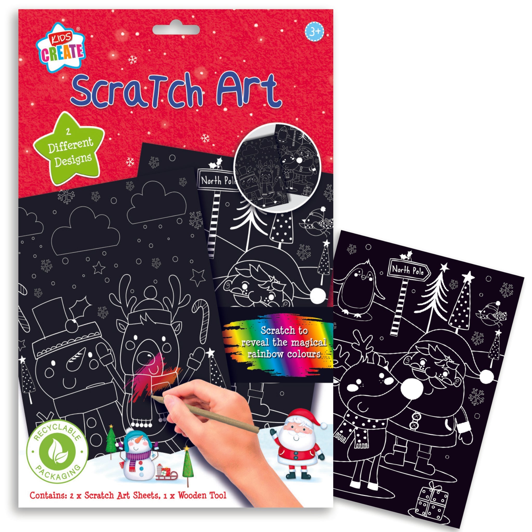 christmas scratch art sheets