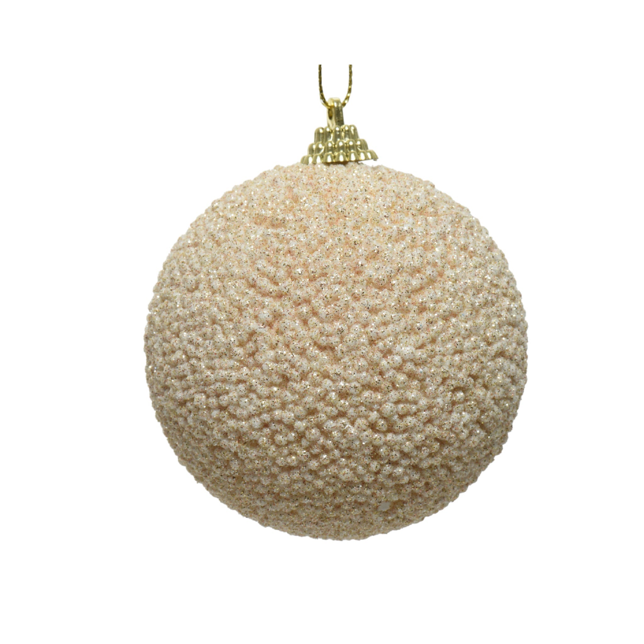 Bauble foam glitter beads - pearl