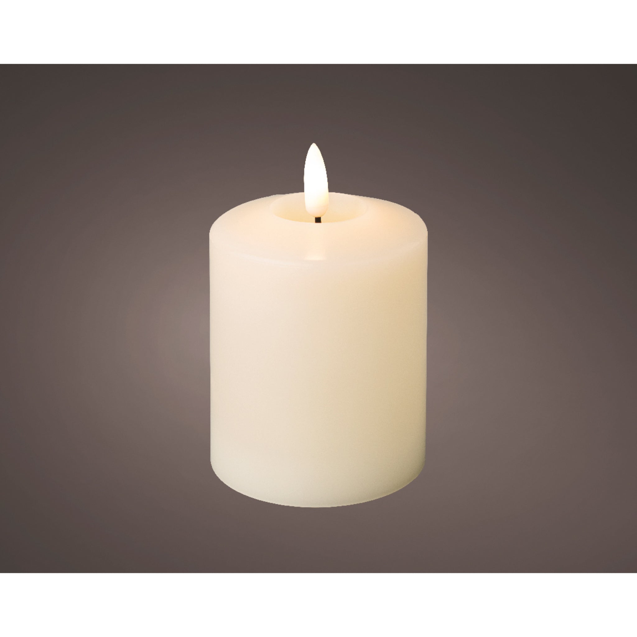 LED wick church candle wax steady BO indoor - cream/warm white