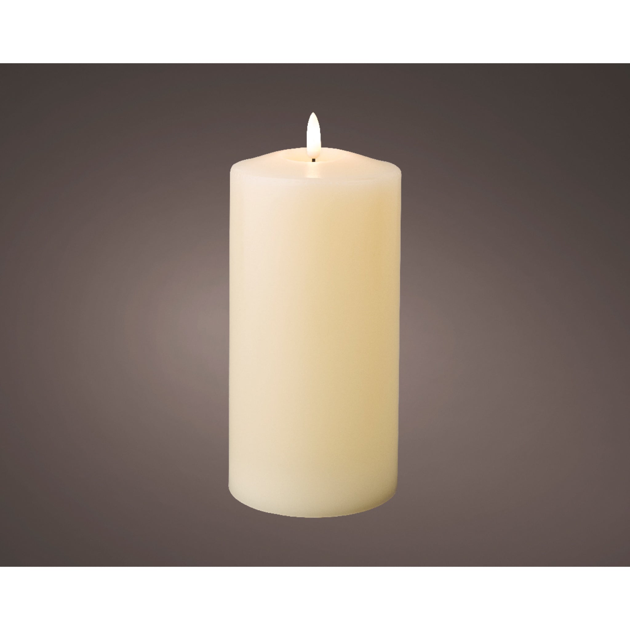 LED wick church candle wax BO indoor  cream/warm white - dia10cm x H.22.5cm